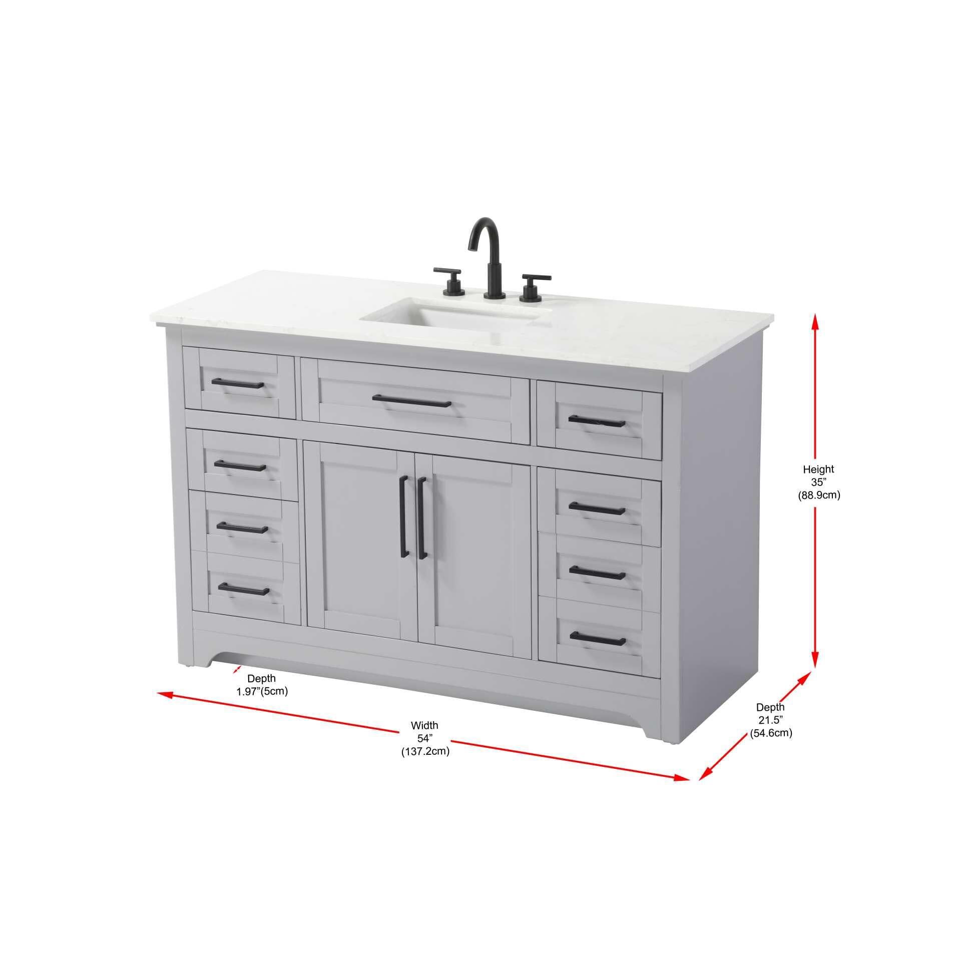 Remington 54 Inch Bath Vanity by Elegant Decor