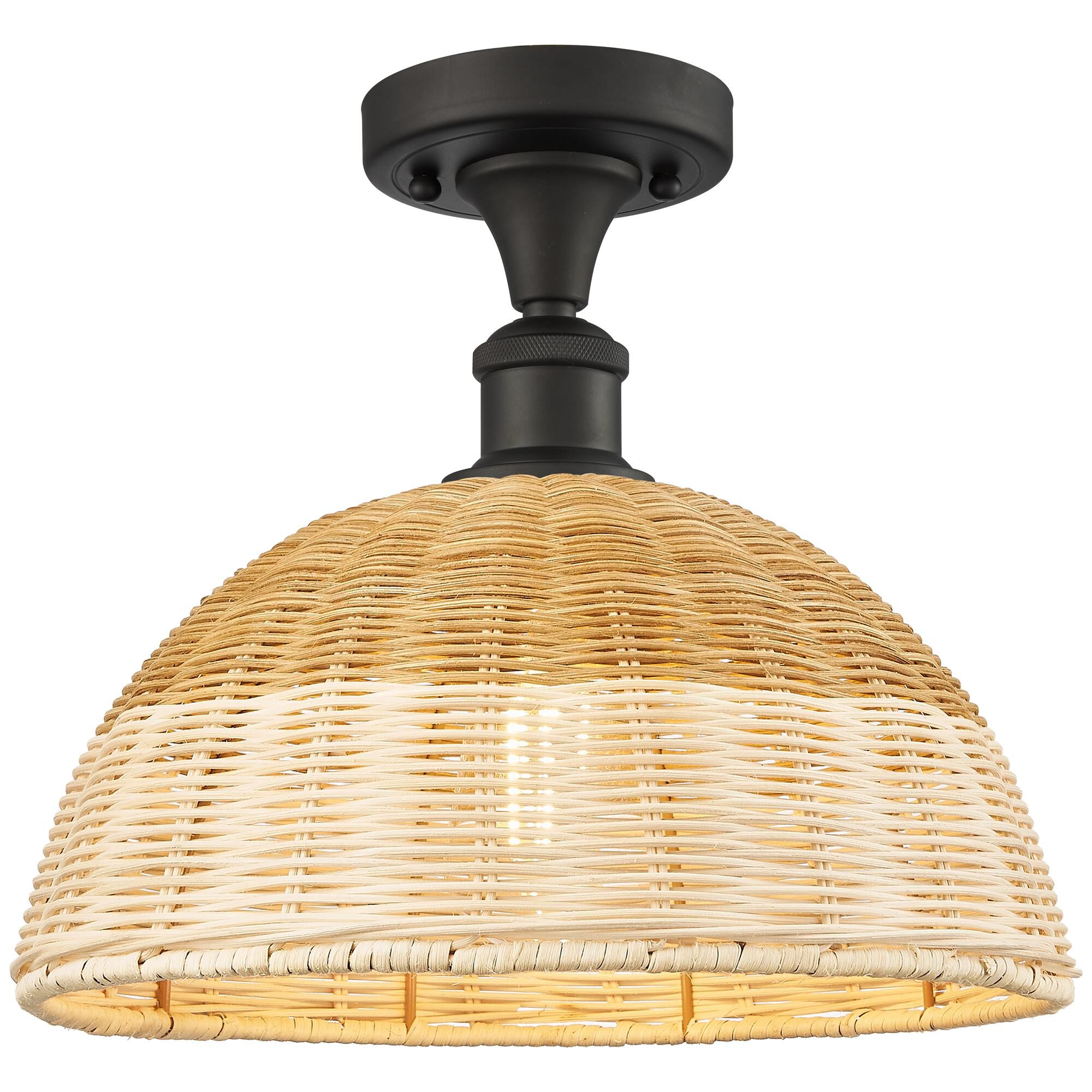 Shown in Oil Rubbed Bronze finish and Natural shade