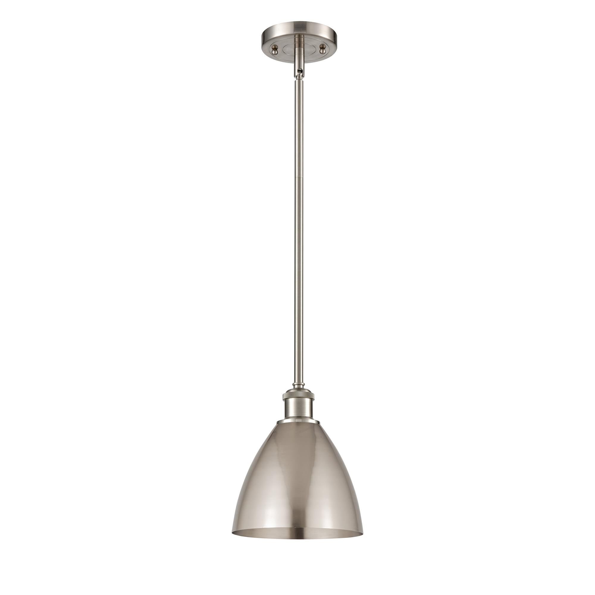Shown in Brushed Satin Nickel finish and Brushed Satin Nickel Ballston Dome shade