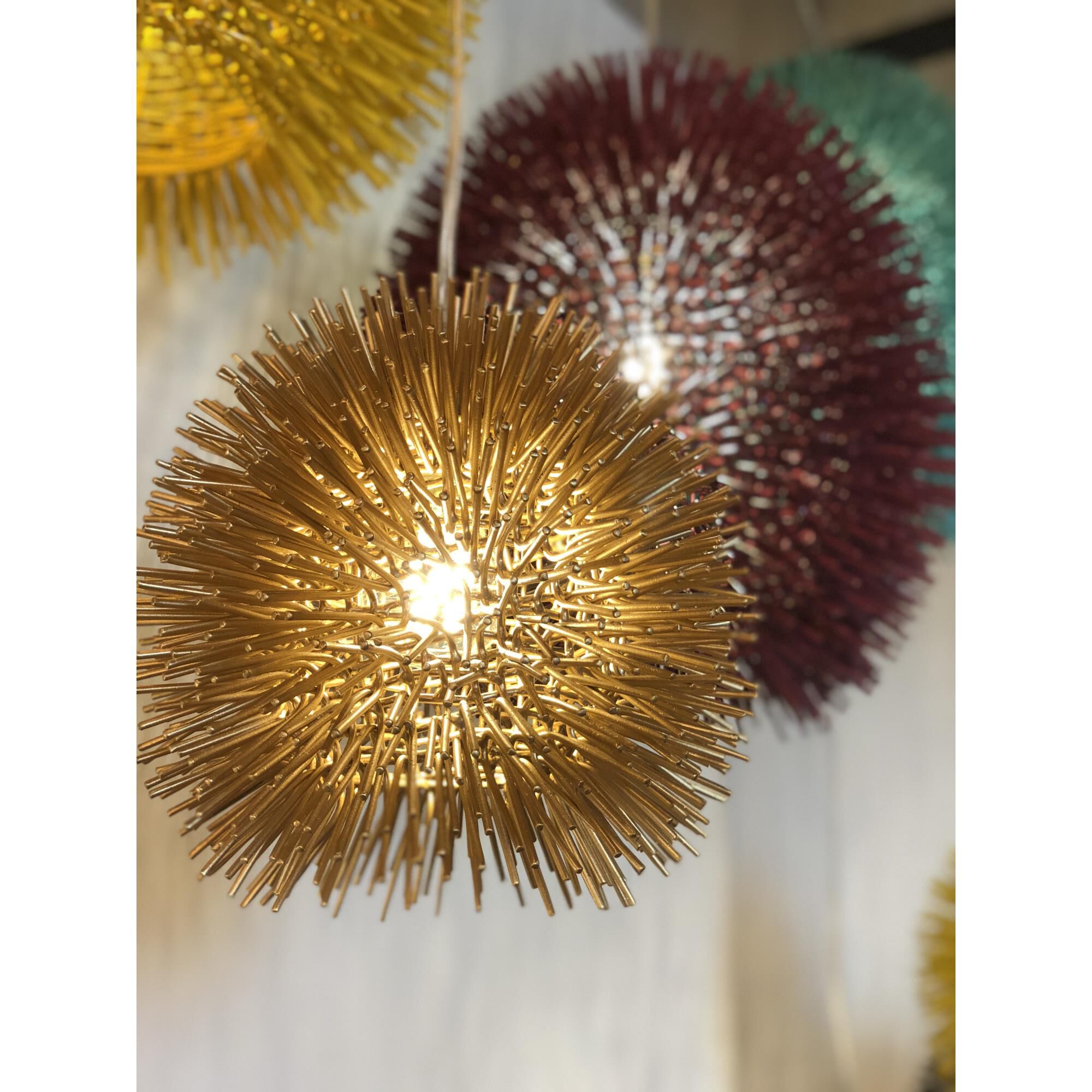 Shown in Gold finish and Recycled Steel shade