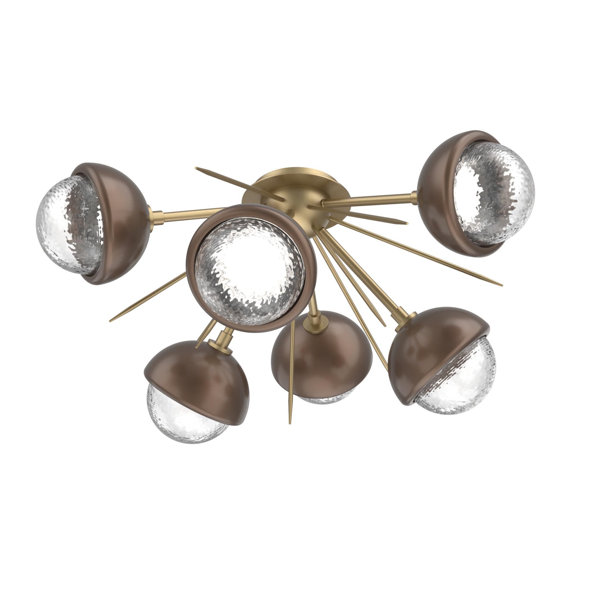 Levi Wilson Cabochon 28 Inch Semi Flush Mount by Hammerton Studio