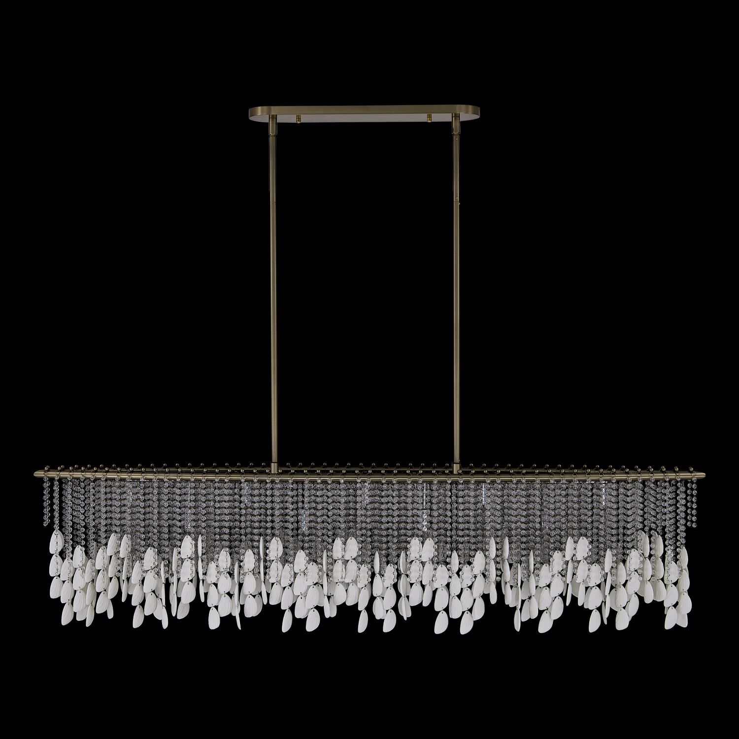 Shown in Brushed Champagne Gold finish and Clear crystal