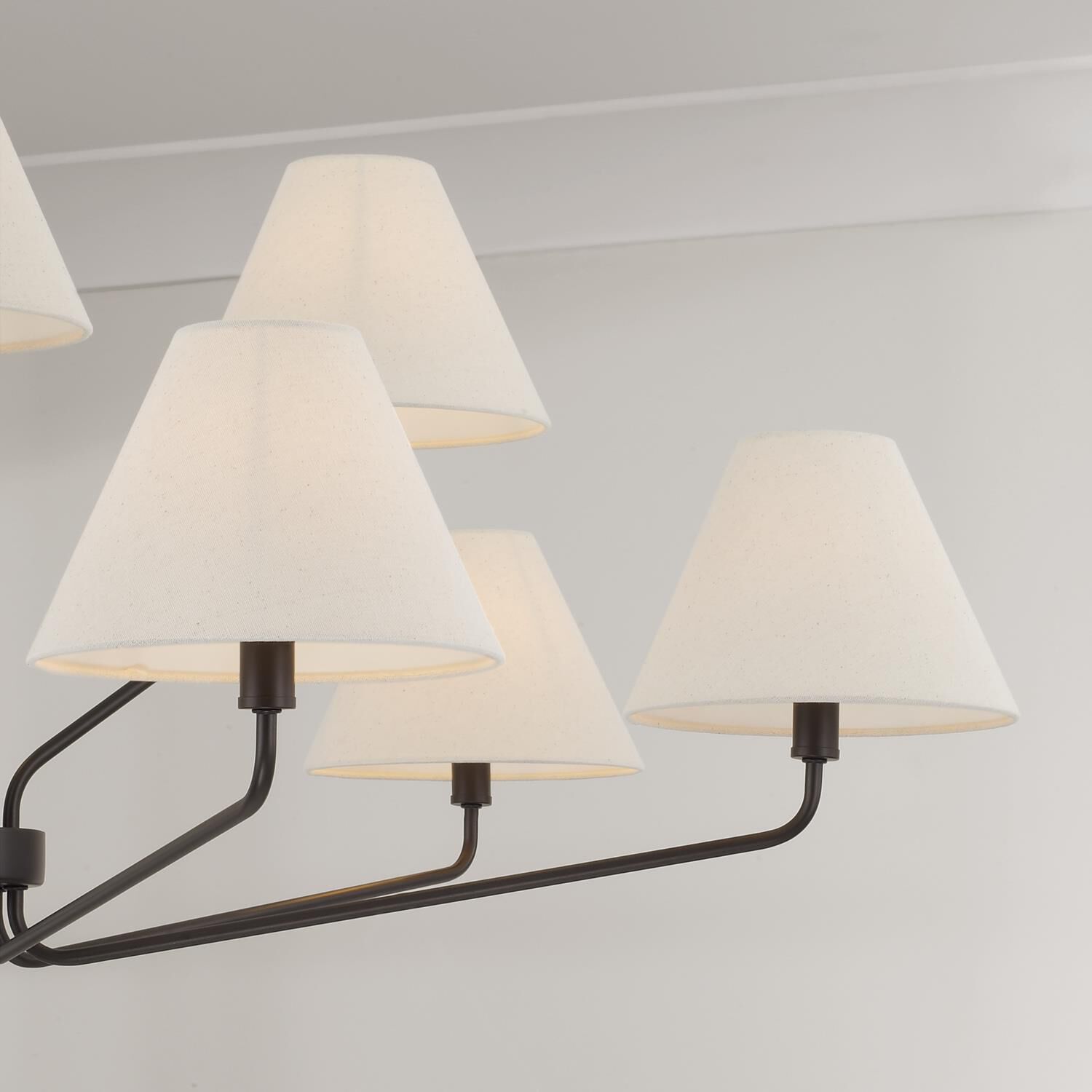 Shown in Espresso finish and Ecru Fabric shade