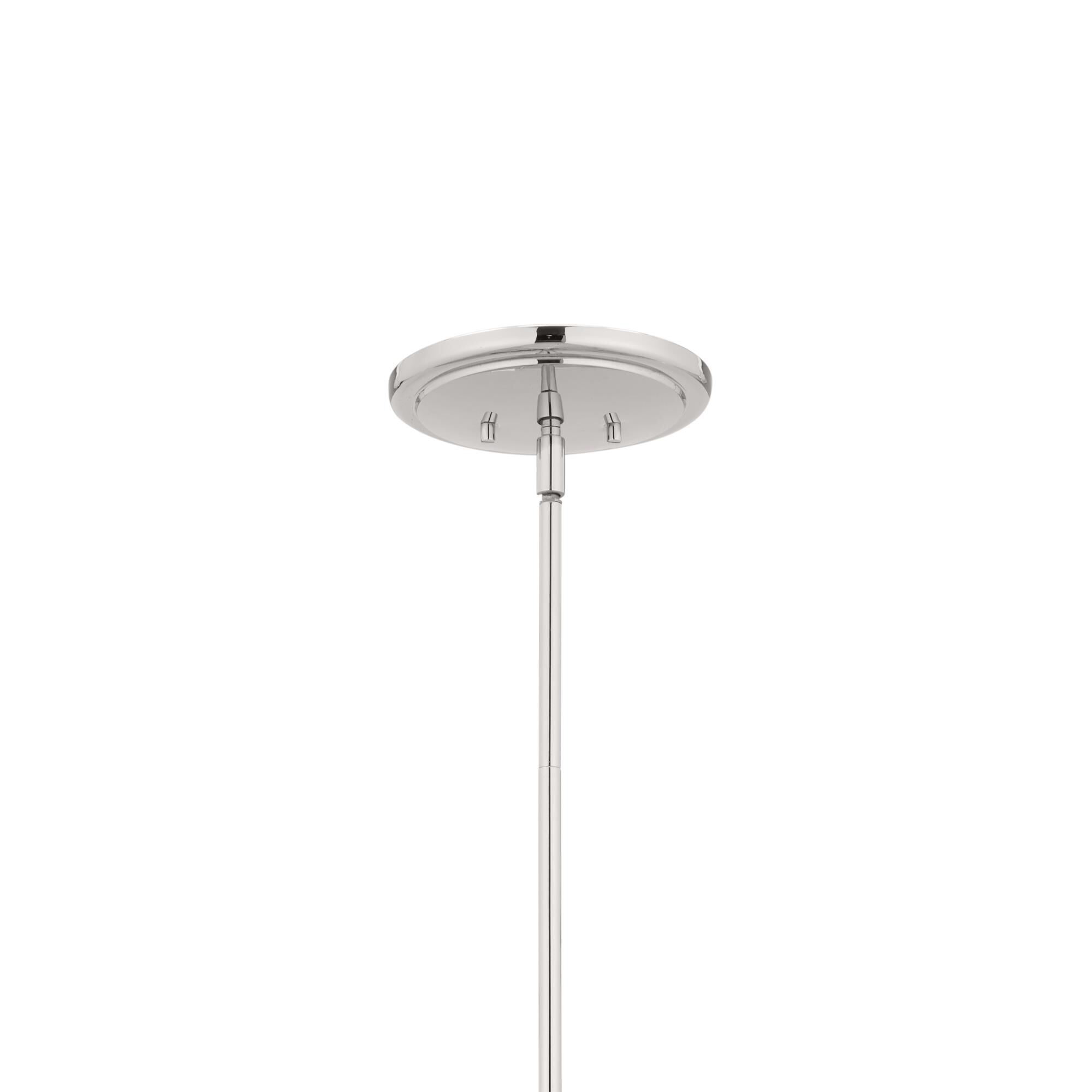 Shown in Polished Nickel finish and Fabric and Bell shade