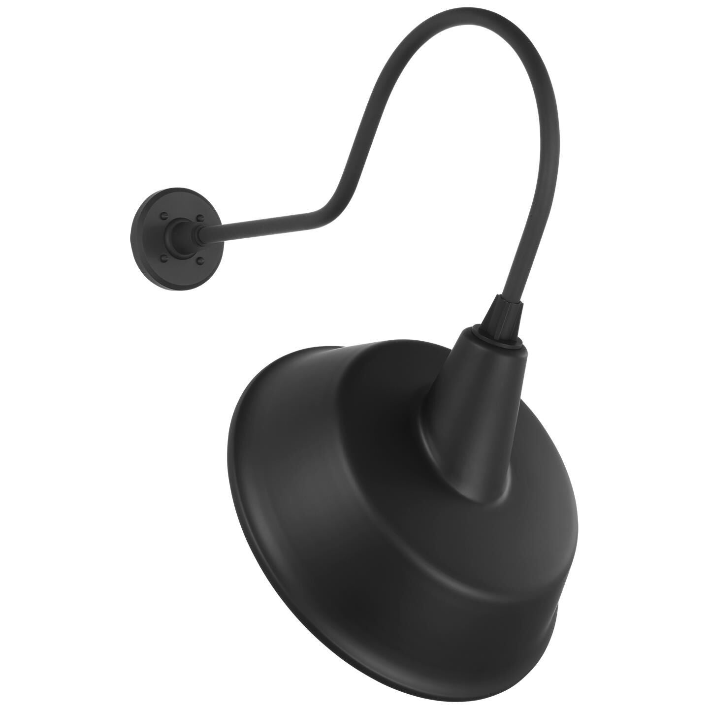 Shown in Matte Black finish and Black shade