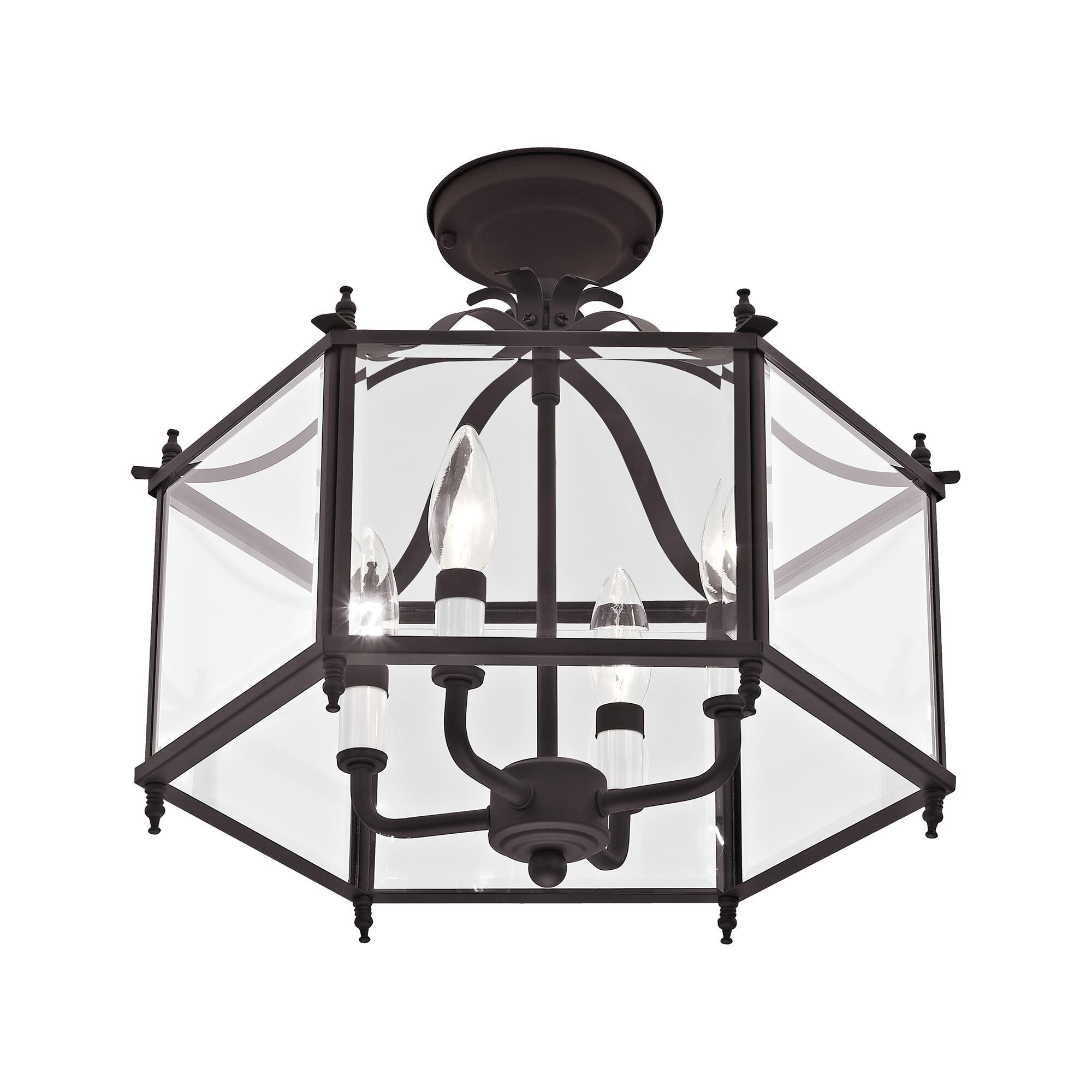 Livingston 15 Inch Cage Pendant by Livex Lighting