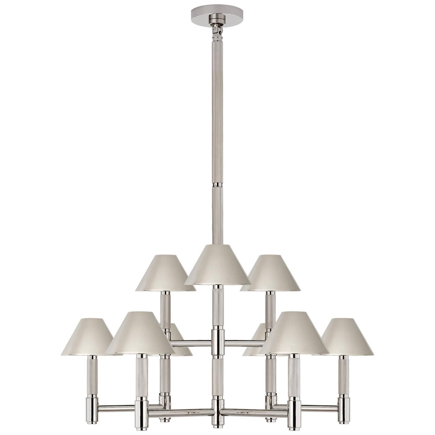 Shown in Polished Nickel finish and Polished Nickel shade
