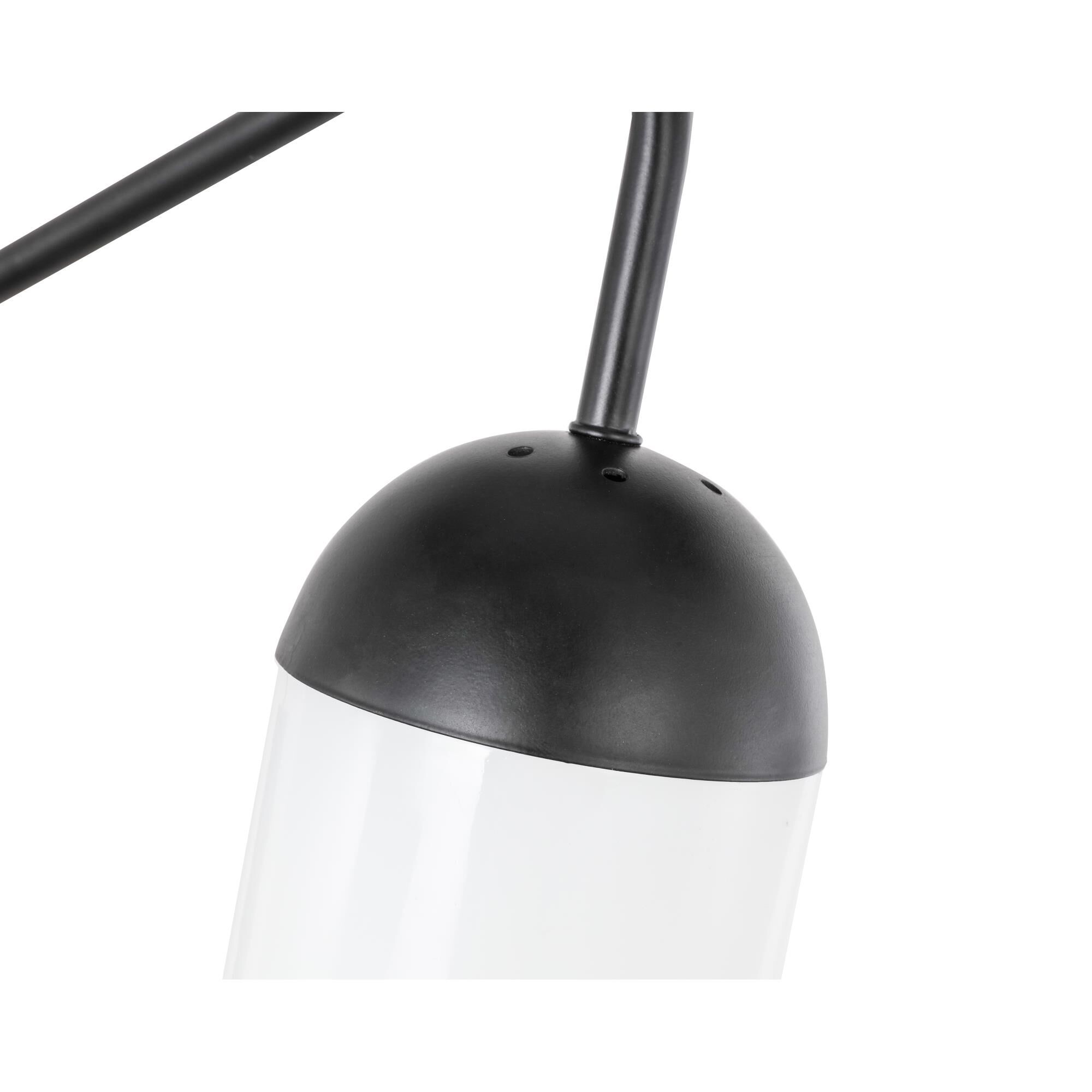 Shown in Black finish and Frosted White  glass