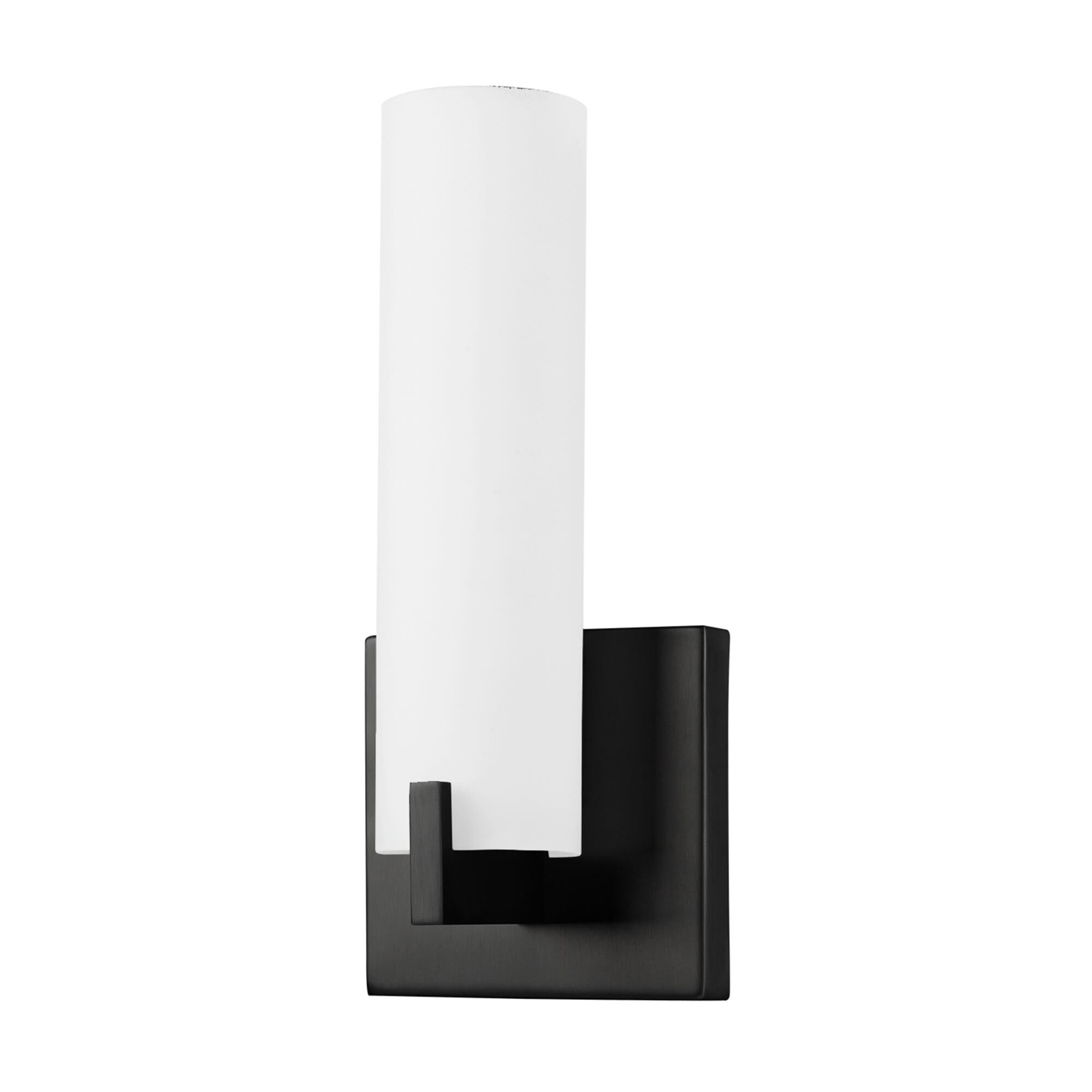 Shown in Black finish and White Opal glass