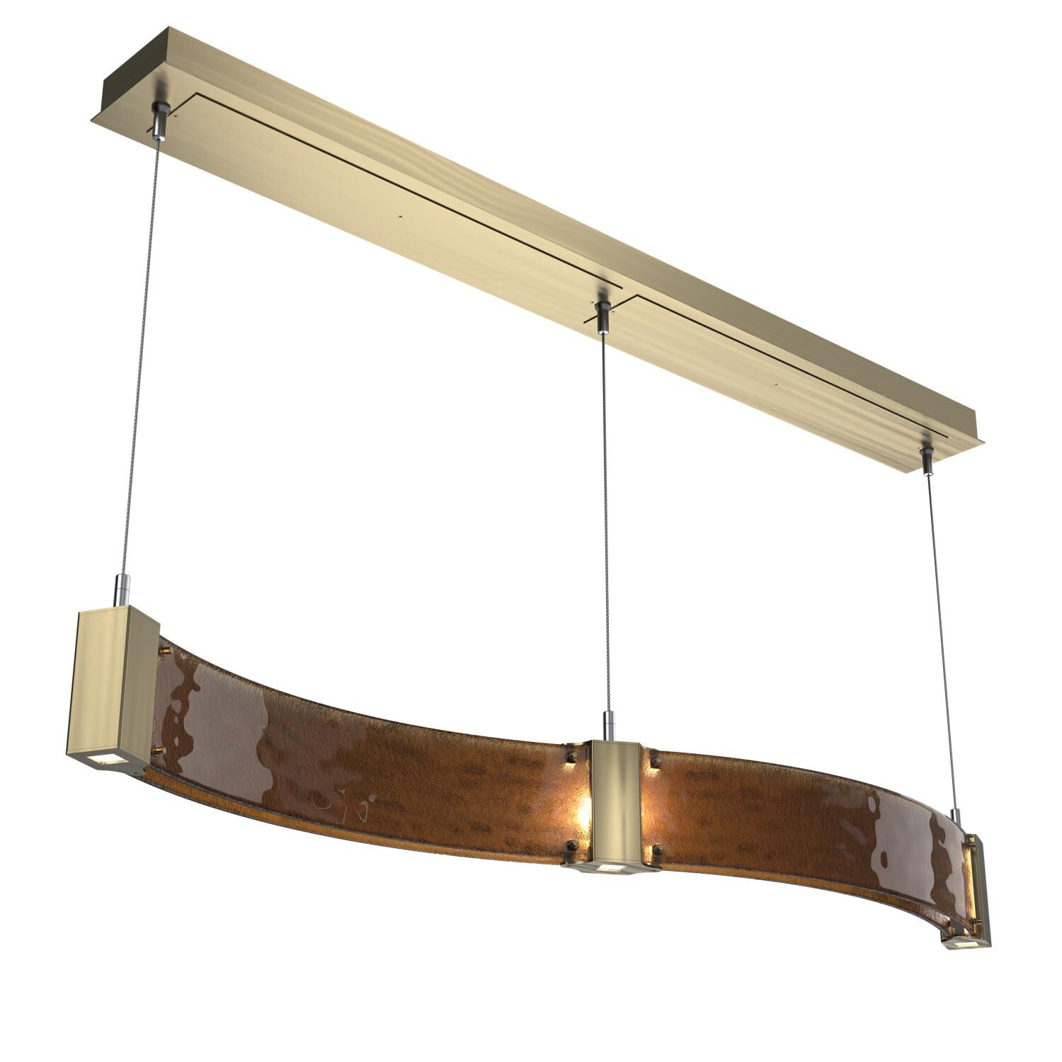 Shown in Heritage Brass finish and Bronze Granite glass