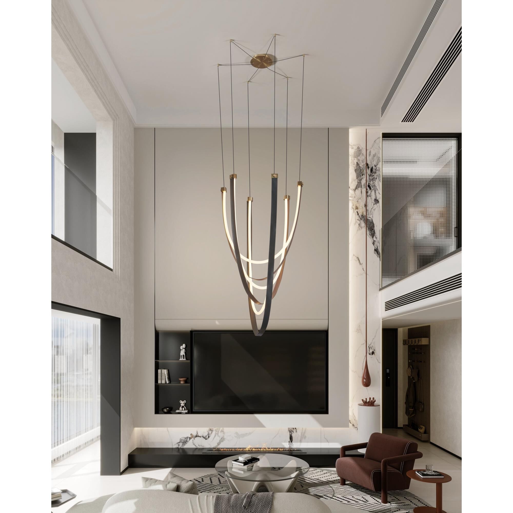 Shown in Champagne Gold finish and White shade