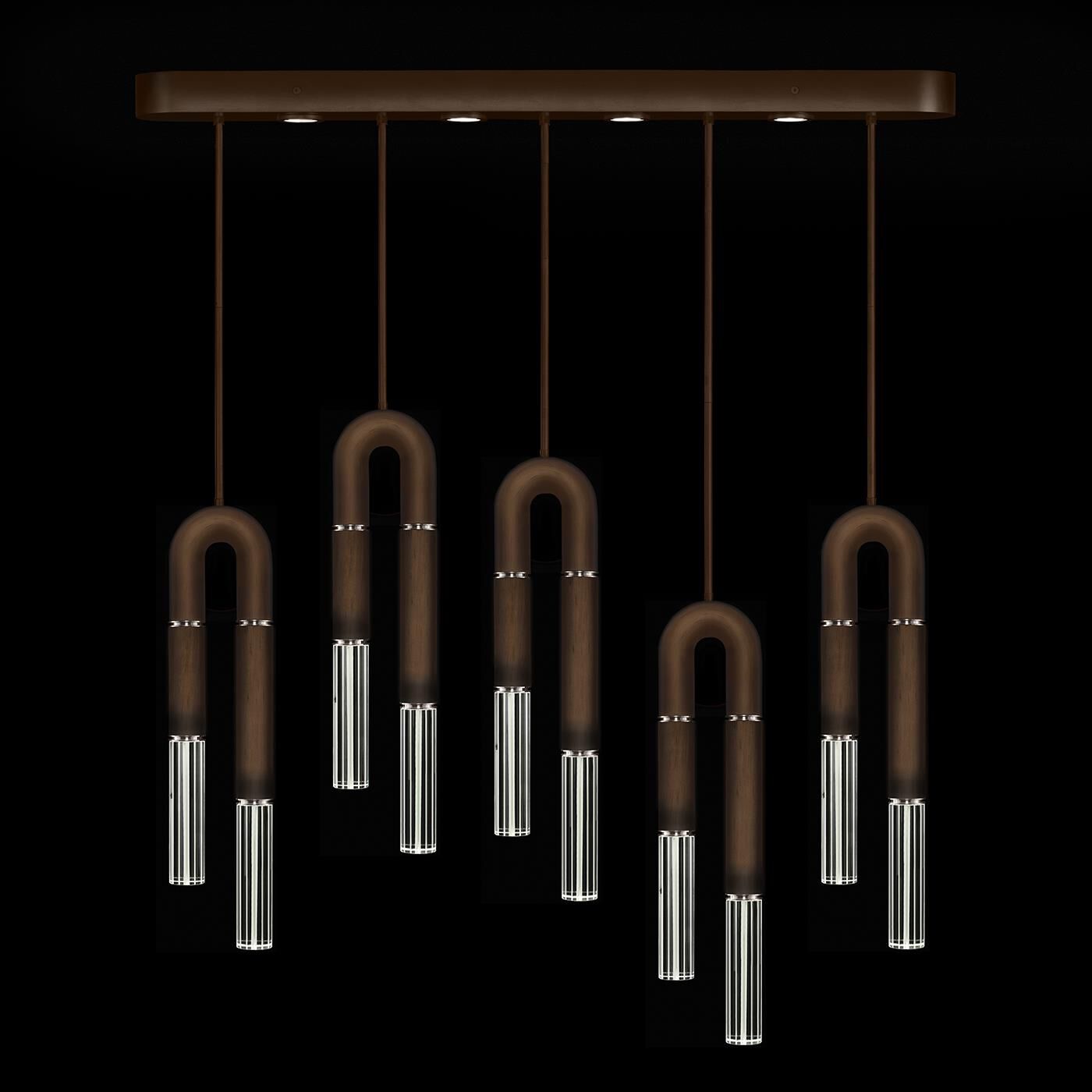 Antonia Linear Suspension Light by Fine Art Handcrafted Lighting