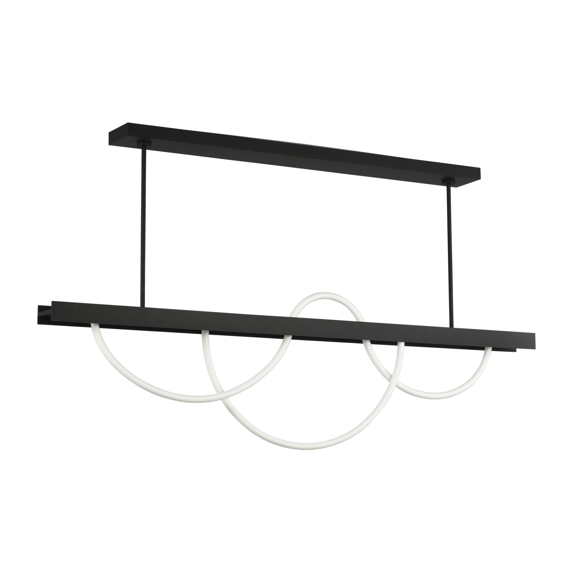 Shown in Nightshade Black finish and Rope shade