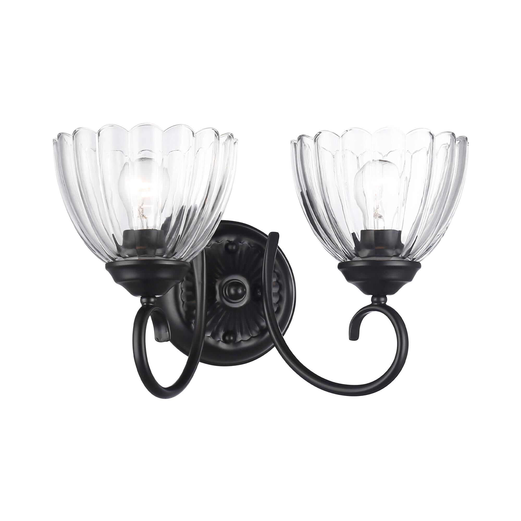 Shown in Matte Black finish and Clear glass