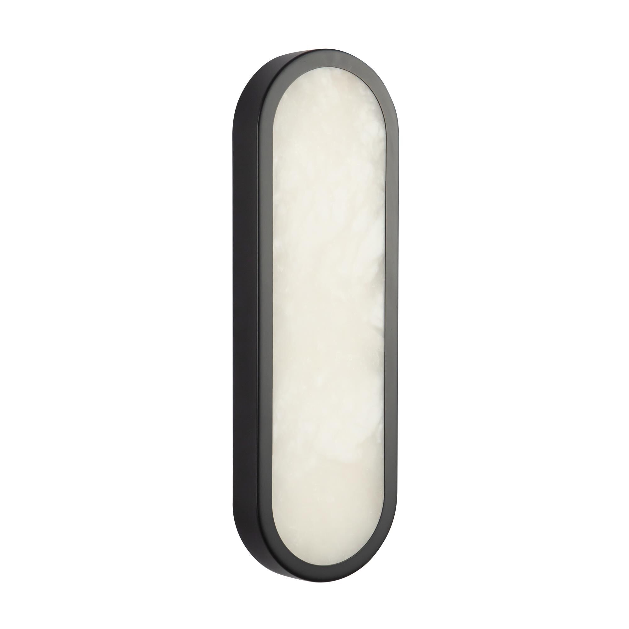 Shown in Matte Black finish and Alabaster glass