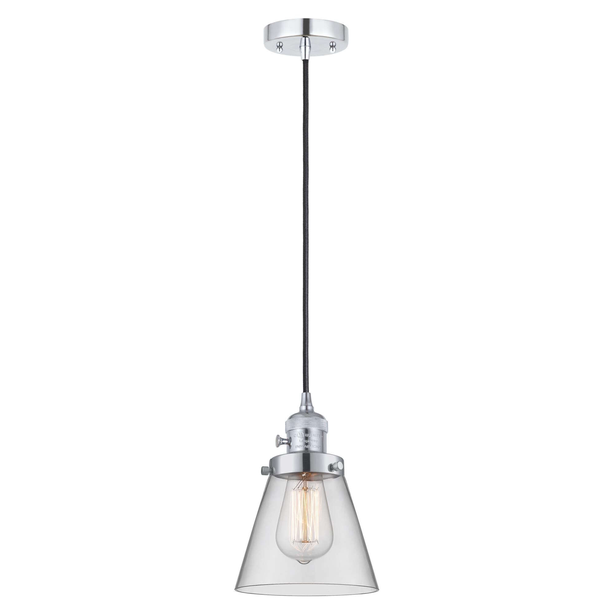 Shown in Polished Chrome finish and Clear glass