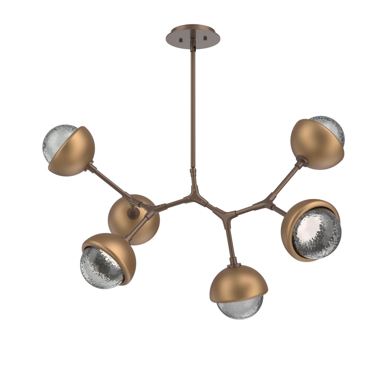 Shown in Burnished Bronze finish and Smoke glass and Novel Brass accent