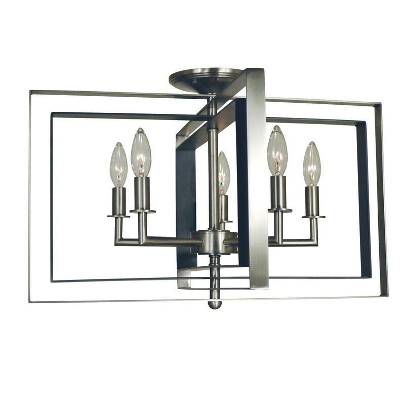 Symmetry 22 Inch 5 Light Semi Flush Mount by Framburg