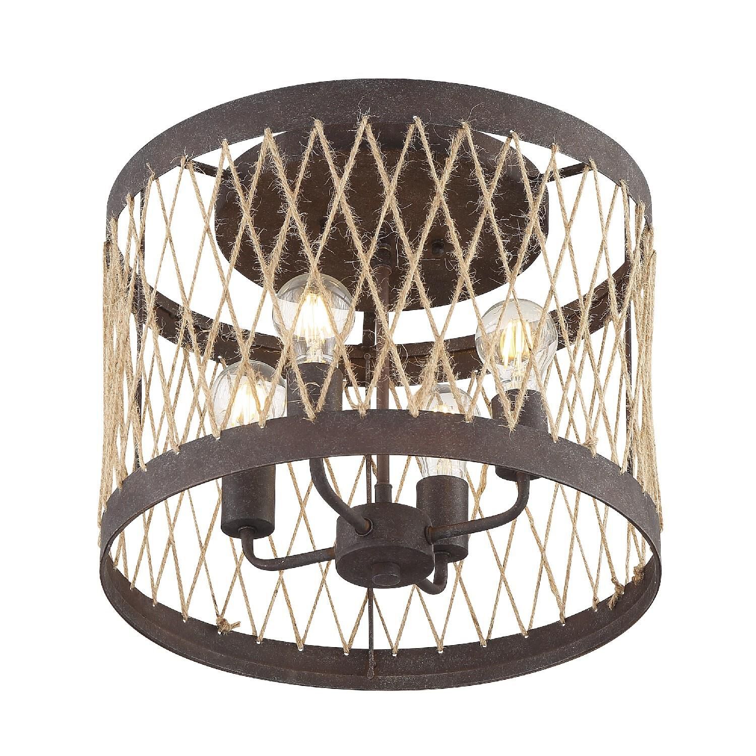 Anders 16 Inch 4 Light Semi Flush Mount by Crystorama