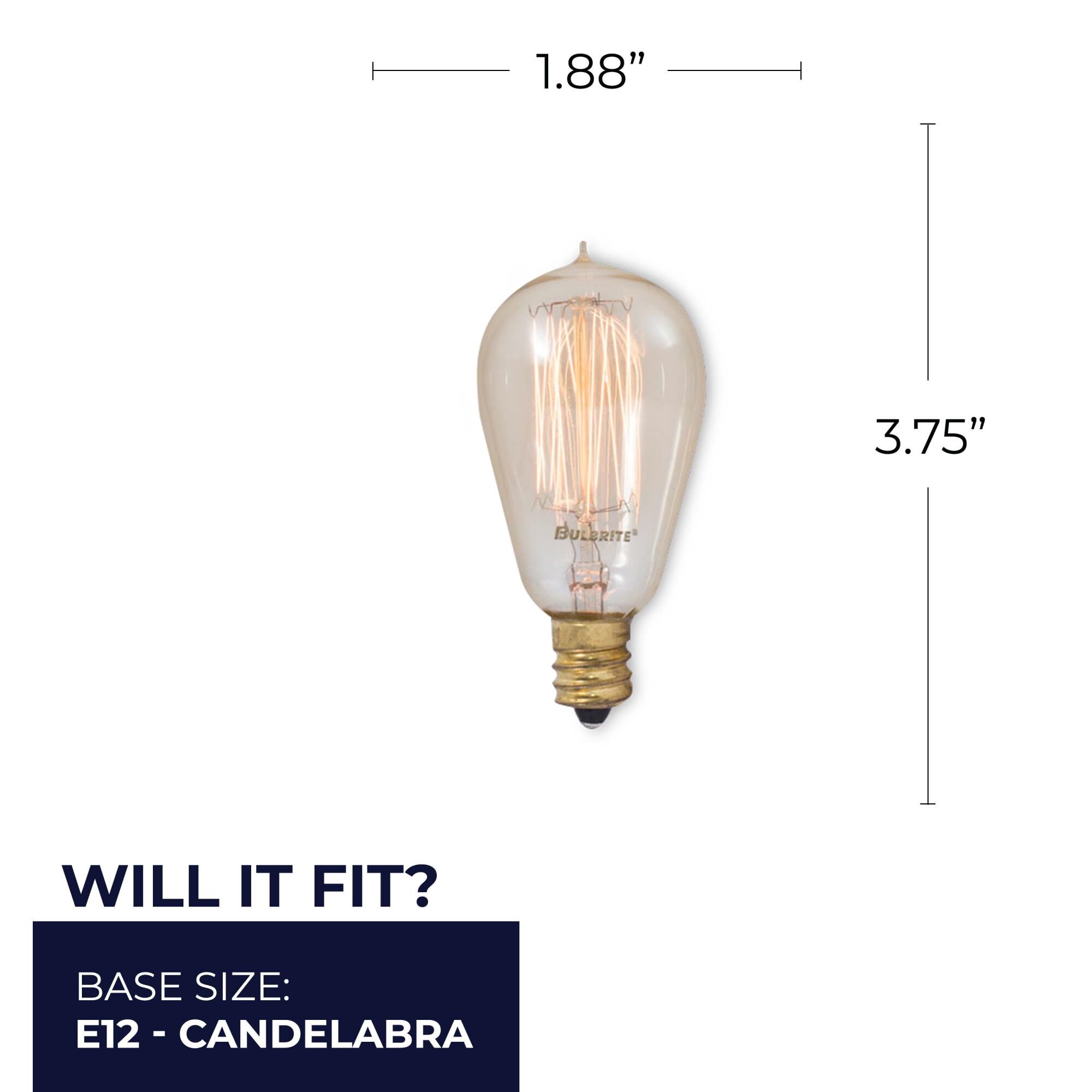 25 Watt 2200K ST15 Incandescent Light Bulb by Bulbrite