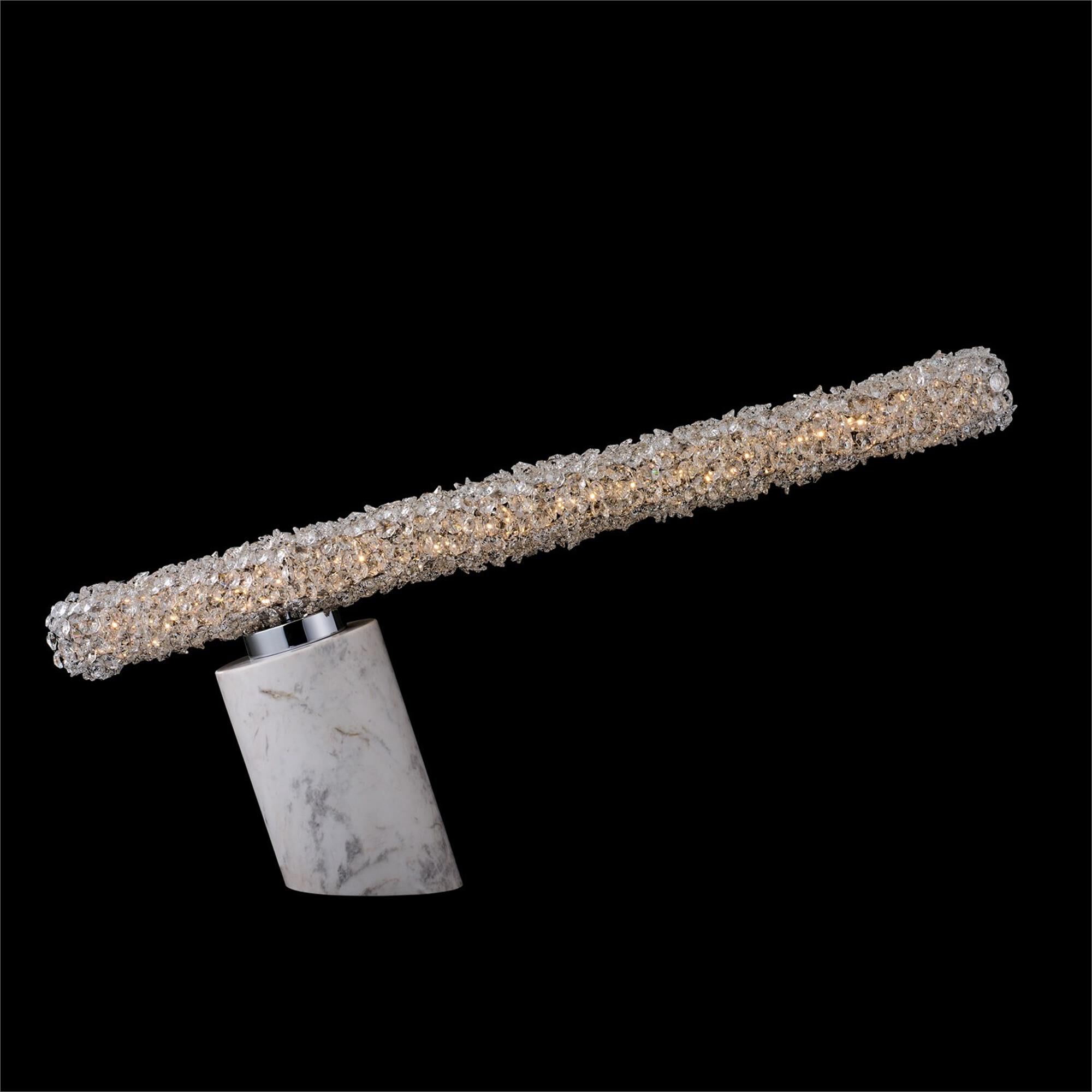 Shown in Polished Chrome finish and Clear Firenze crystal and 0 shade