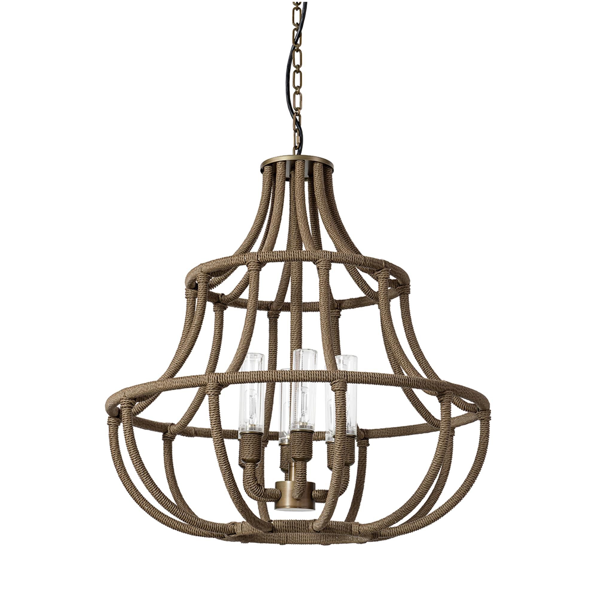 Yvette 28 Inch Outdoor Hanging Lantern by Palecek