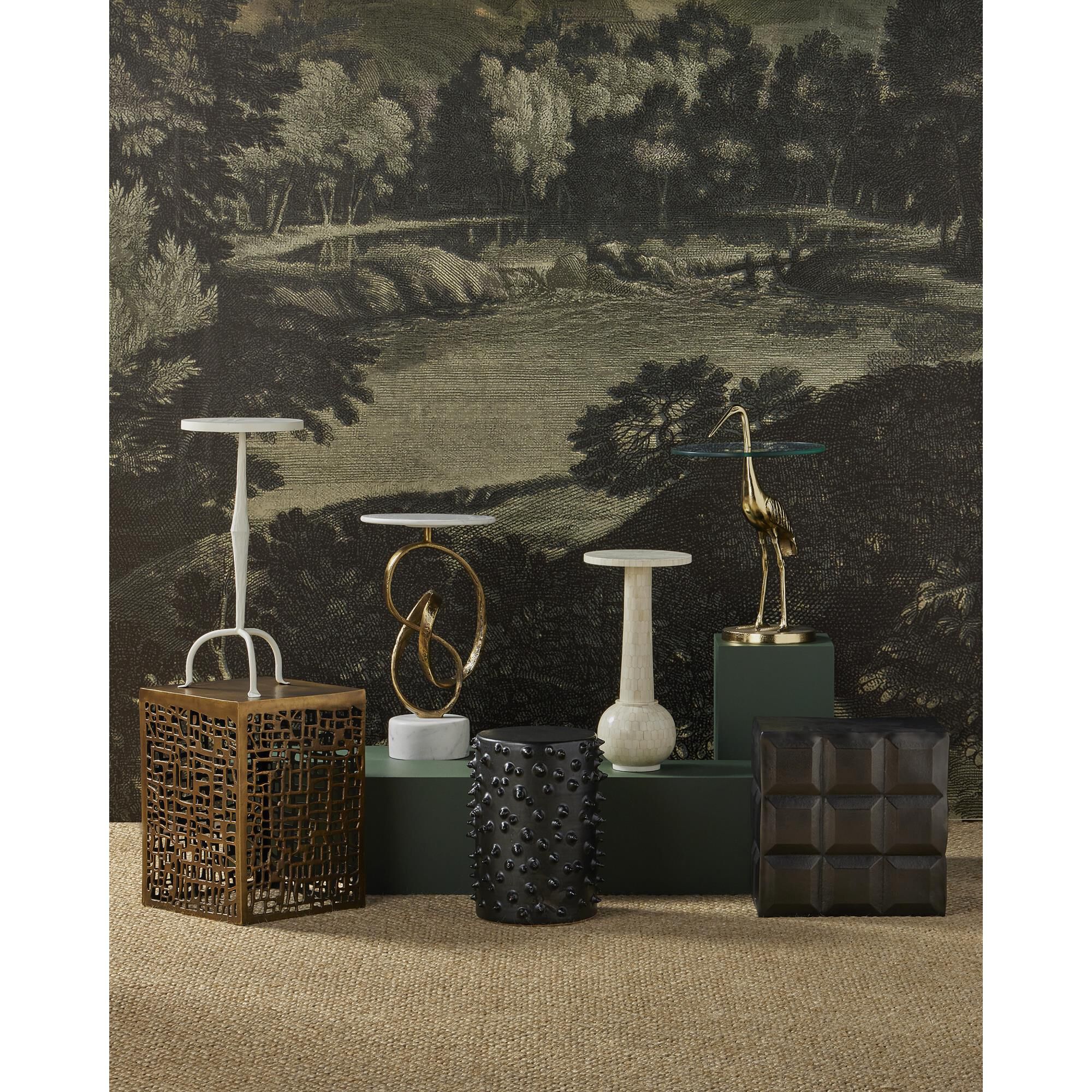 Ruban 14 Inch Accent Table by Currey and Company