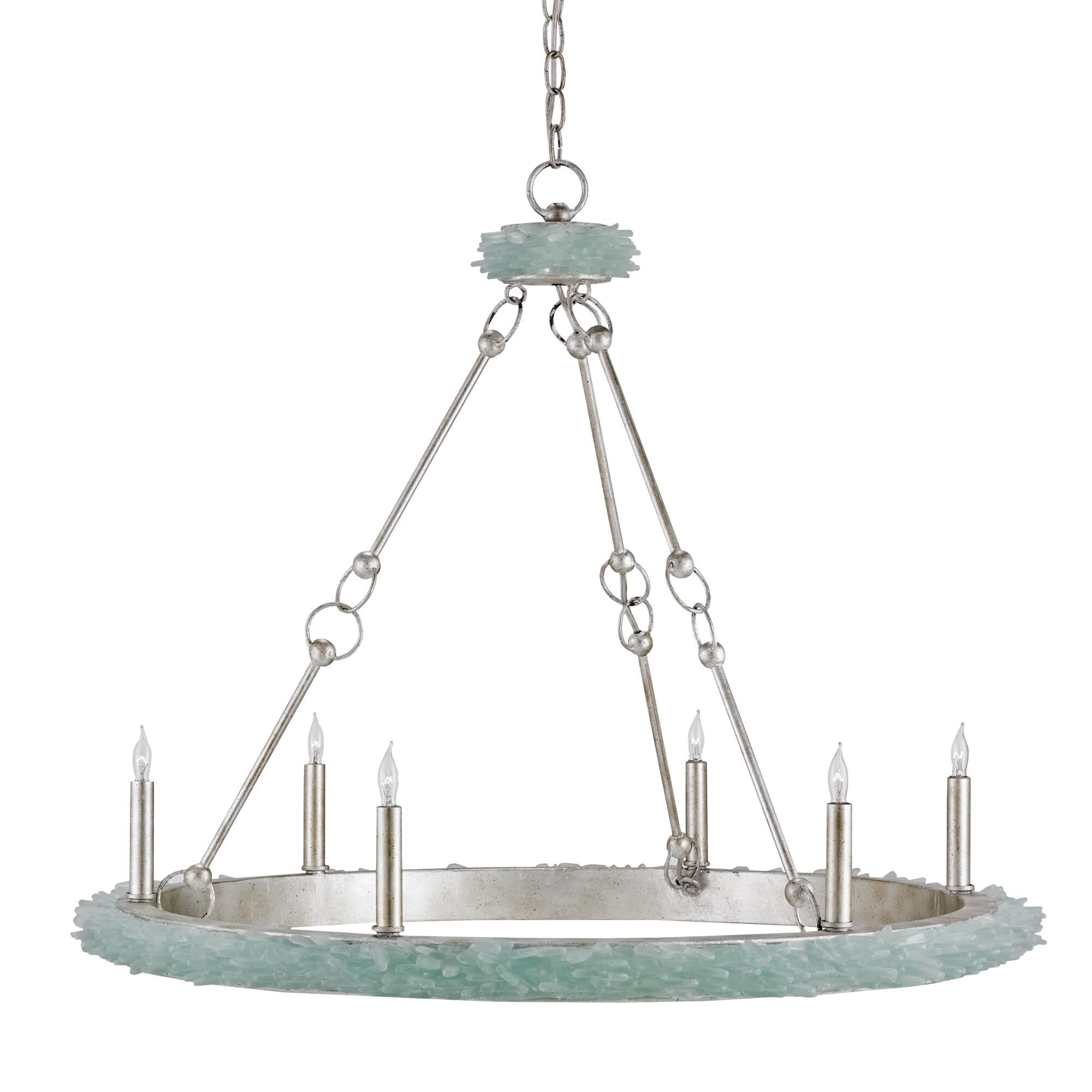 Tidewater 35 Inch 6 Light Chandelier by Currey and Company