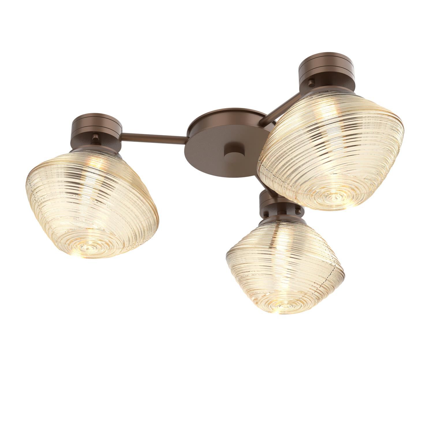 Shown in Burnished Bronze finish and Amber glass