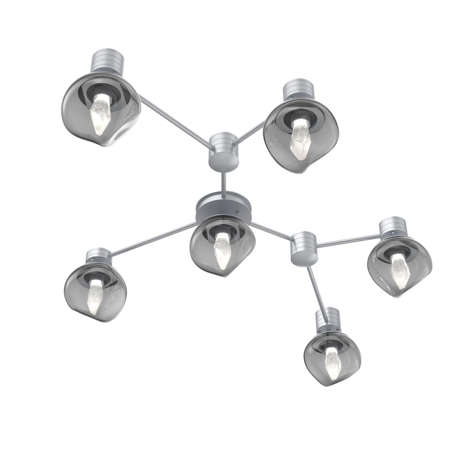 Shown in Classic Silver finish and Smoke with Large Crystal glass