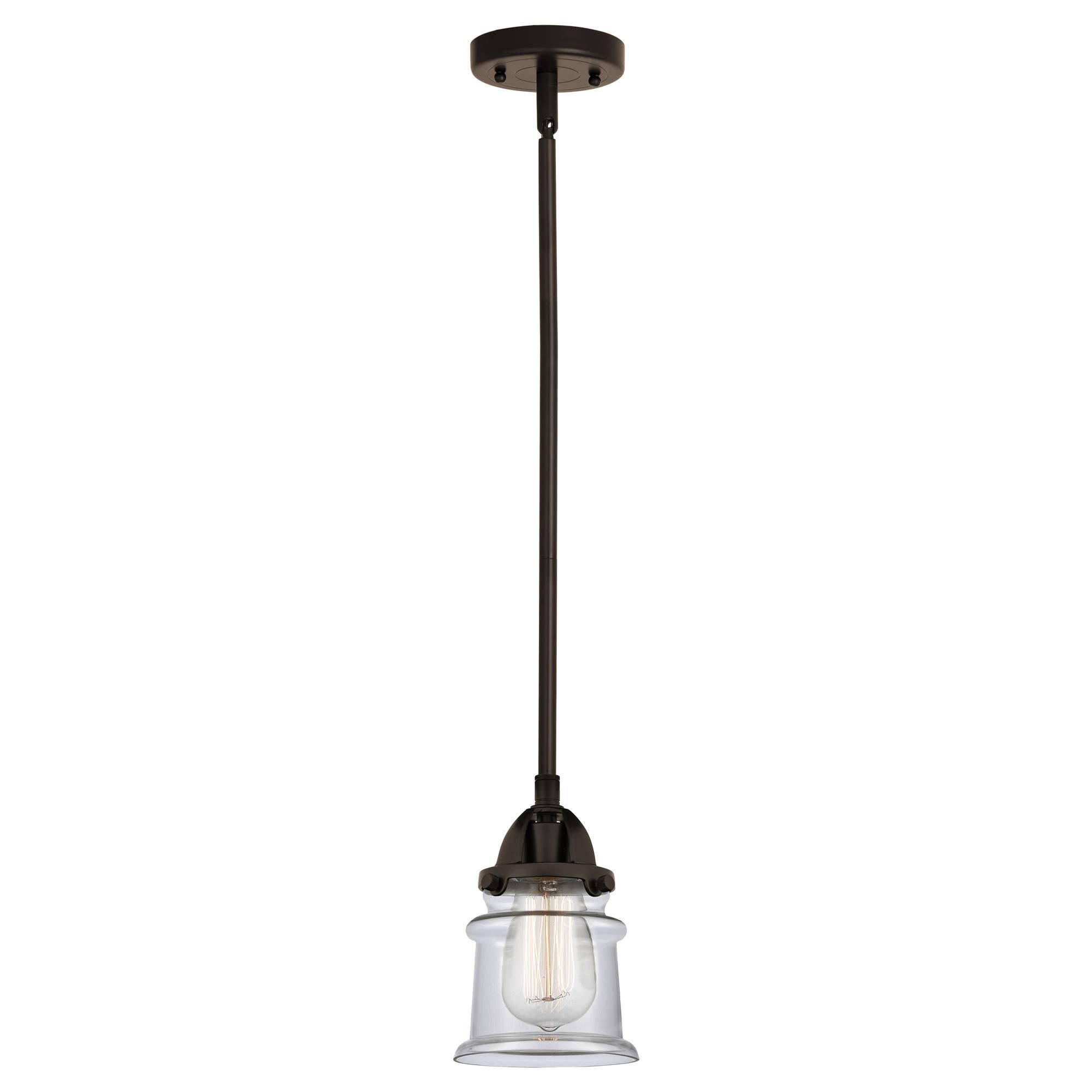 Shown in Oil Rubbed Bronze finish and Clear Canton glass and No Shade shade