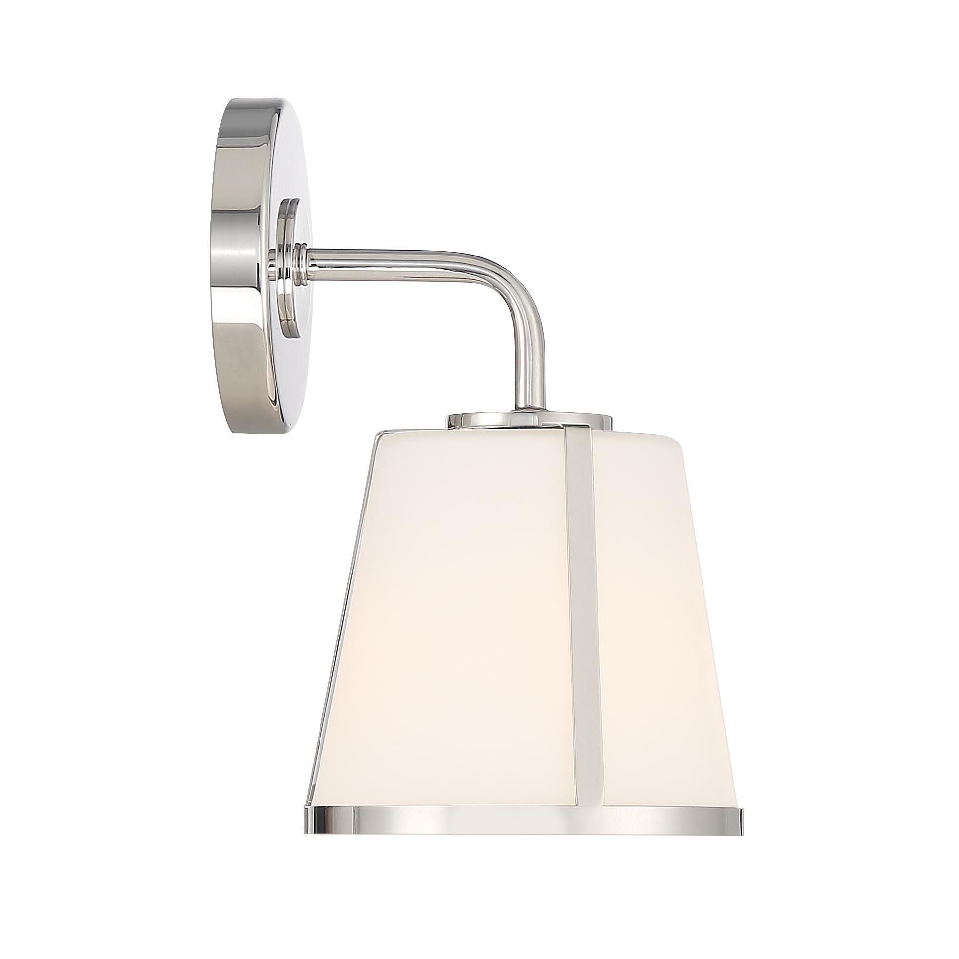 Shown in Polished Nickel finish and Etched Opal glass