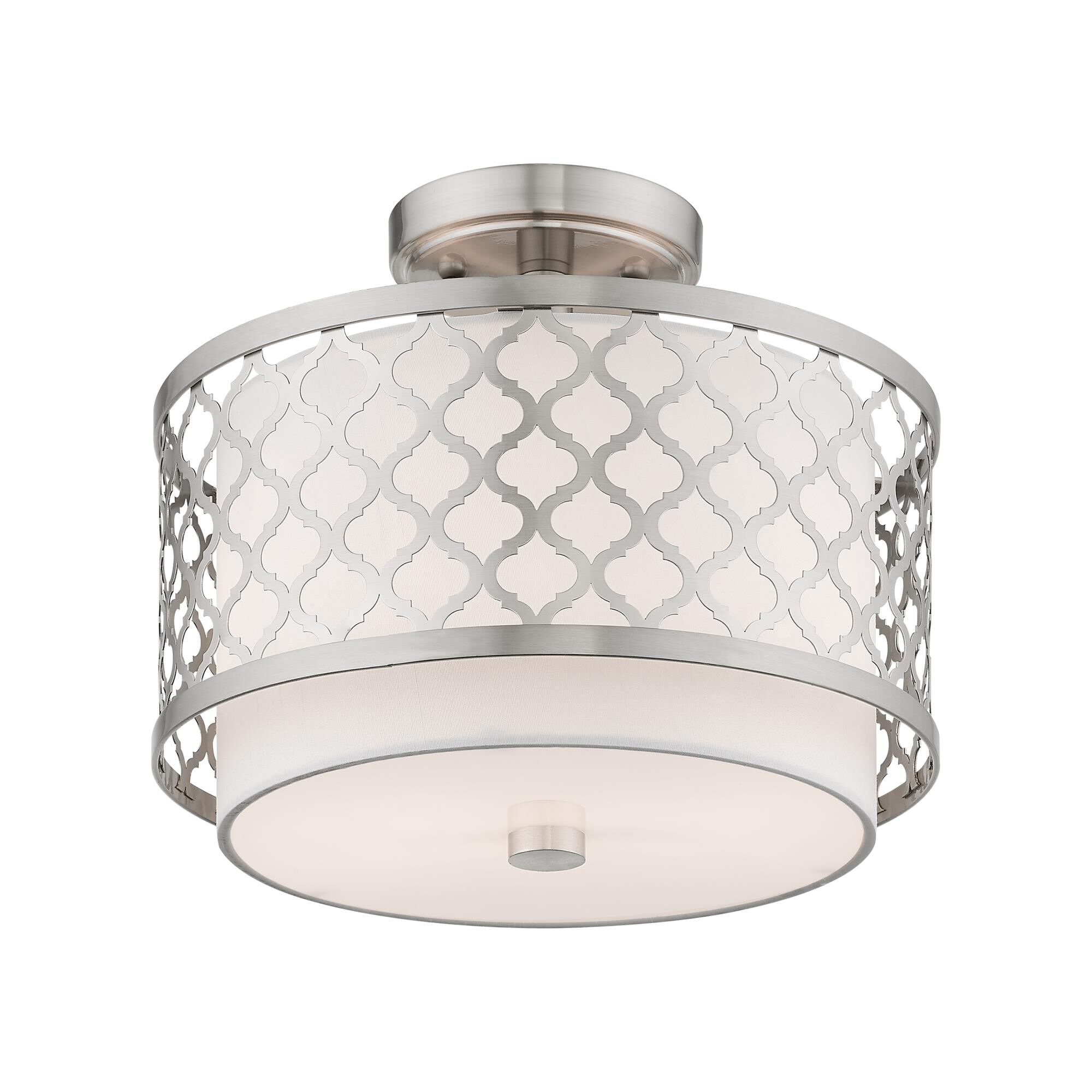 Arabesque 7 Inch 2 Light Semi Flush Mount by Livex Lighting