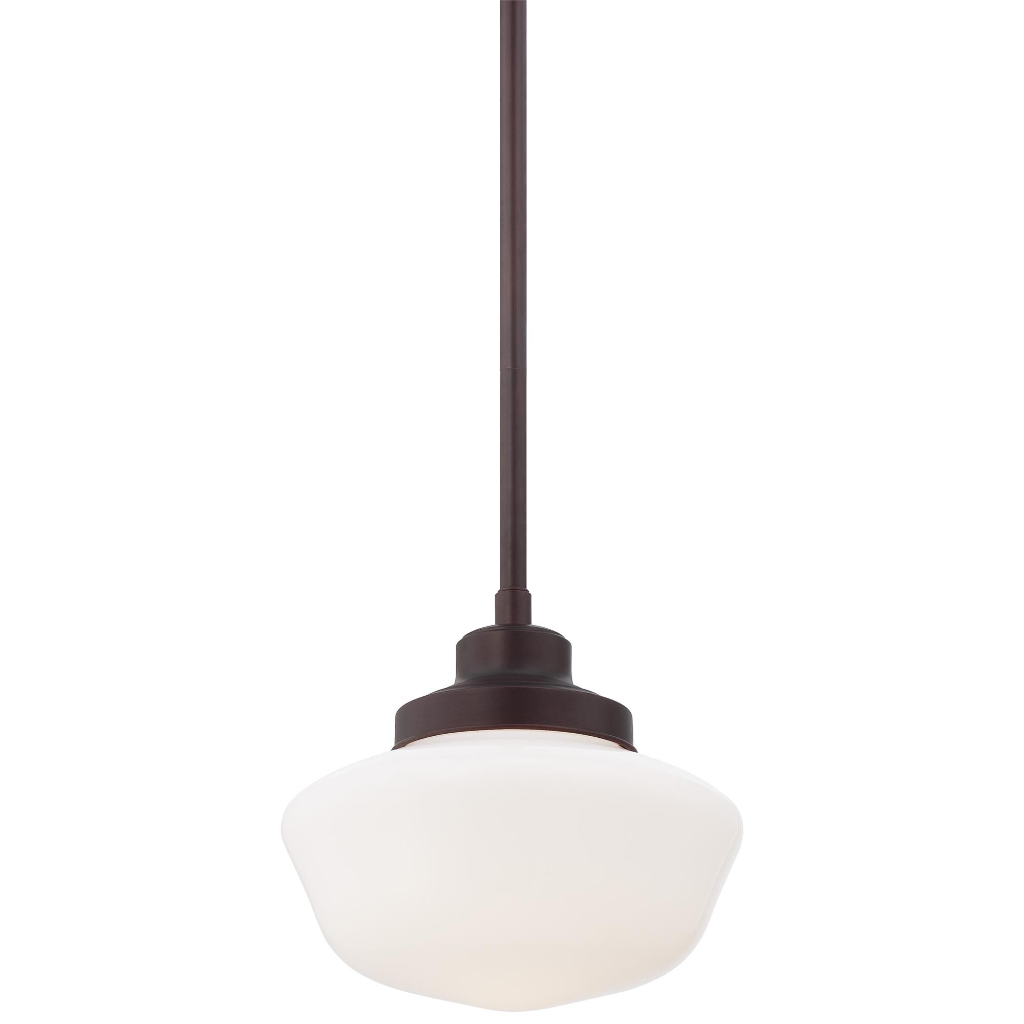 Shown in Brushed Bronze finish and Opal glass