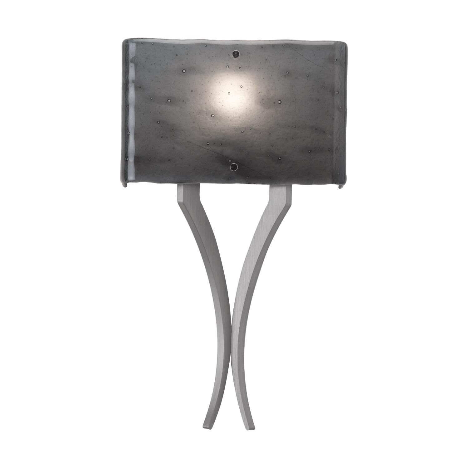 Shown in Satin Nickel finish and Smoke Granite glass and Without Shade shade