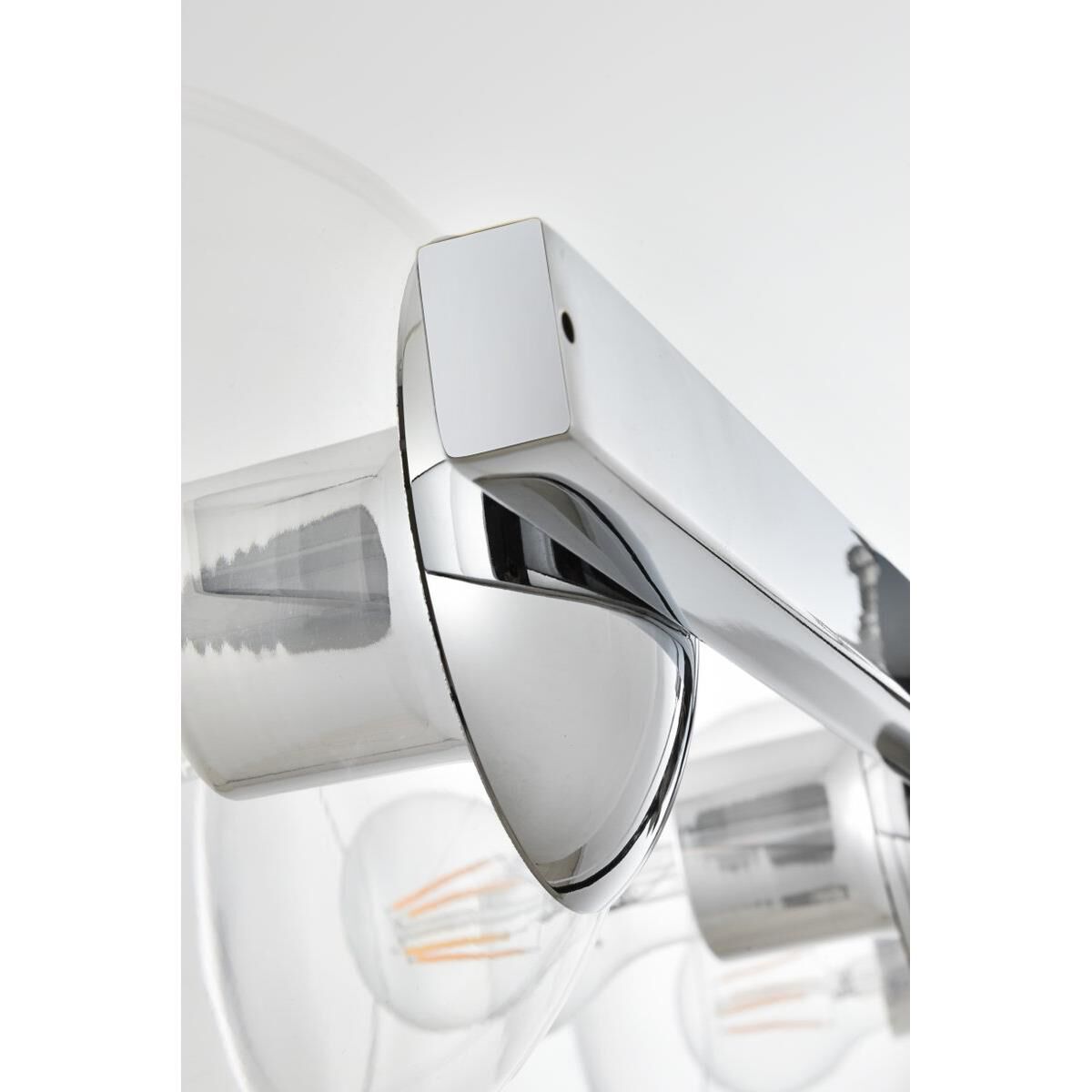 Shown in Chrome  finish and Clear glass