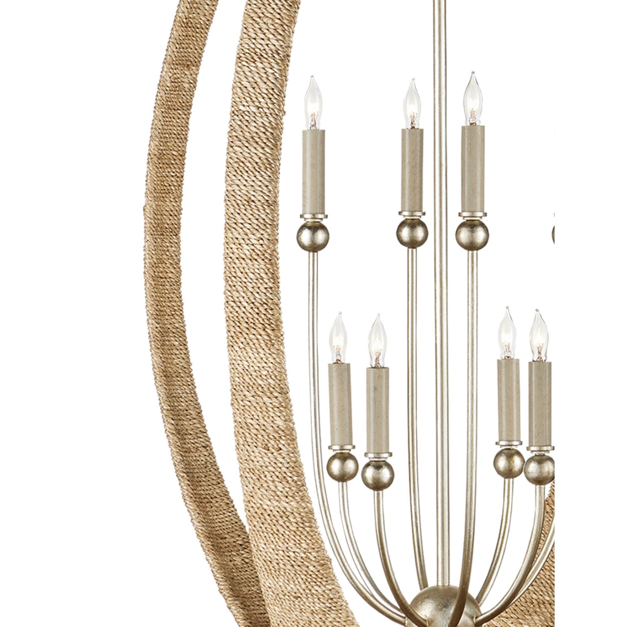 Menorca 25 Inch 8 Light Chandelier by Currey and Company