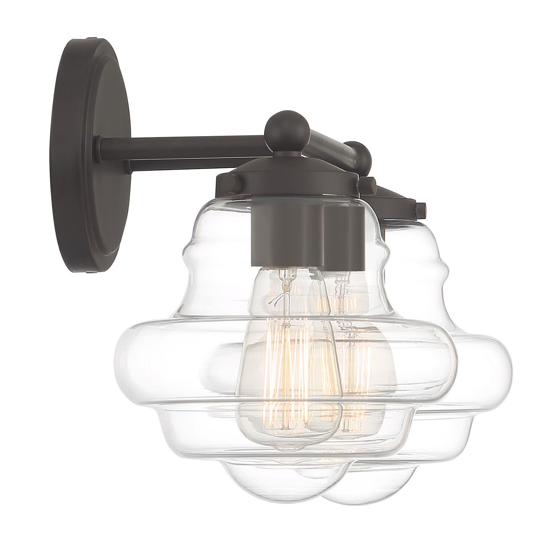 Shown in Oil Rubbed Bronze finish and Clear glass