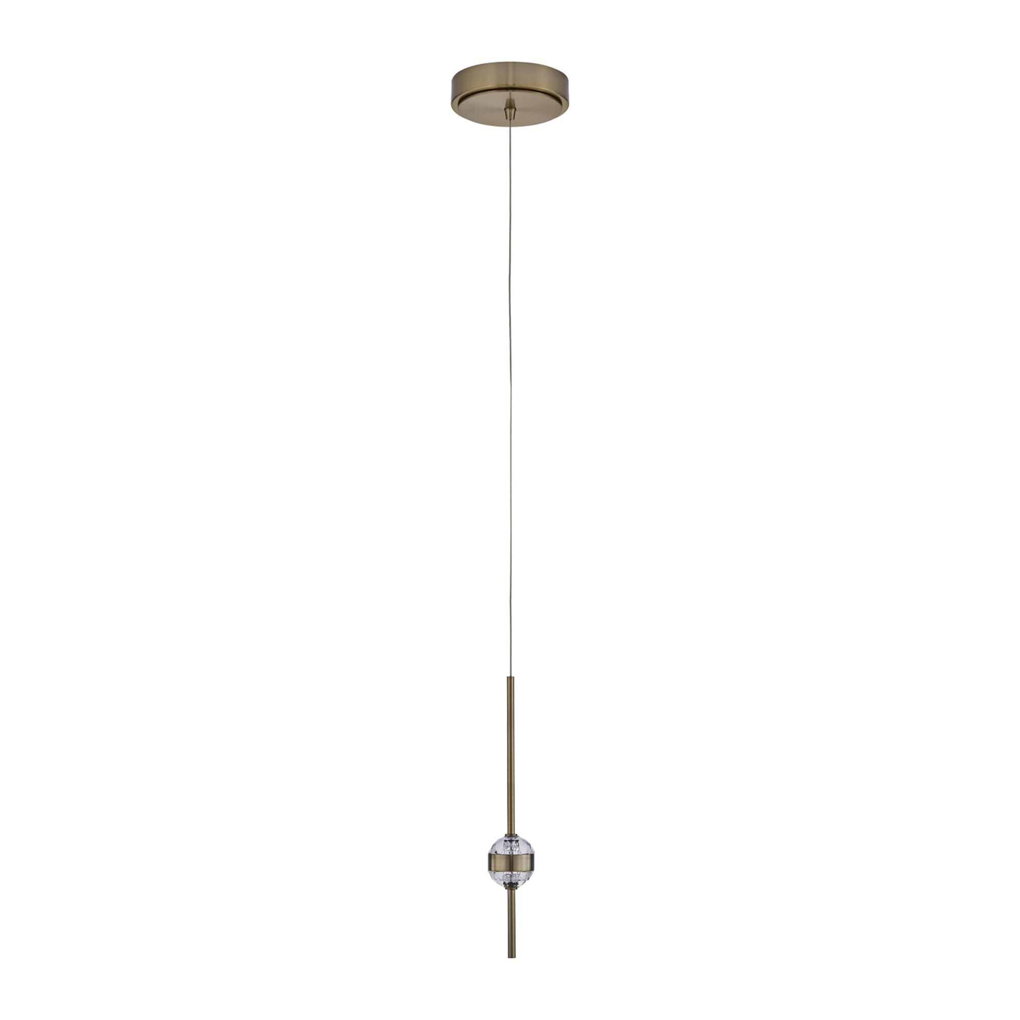 Shown in Winter Brass finish and Firenze Clear crystal