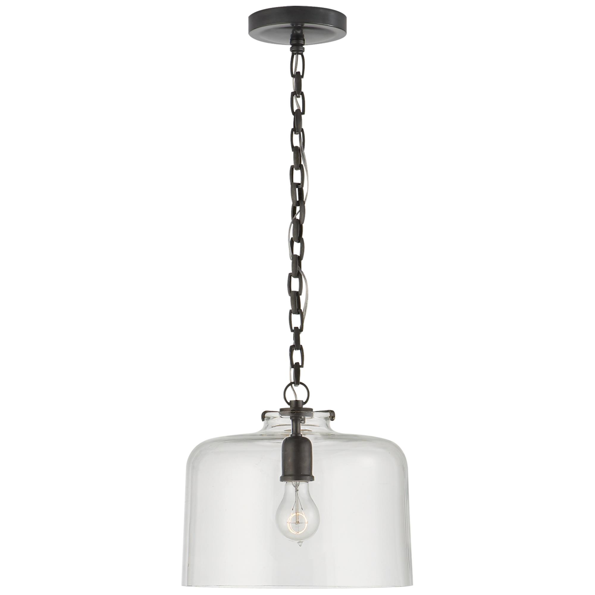 Shown in Bronze finish and Clear glass