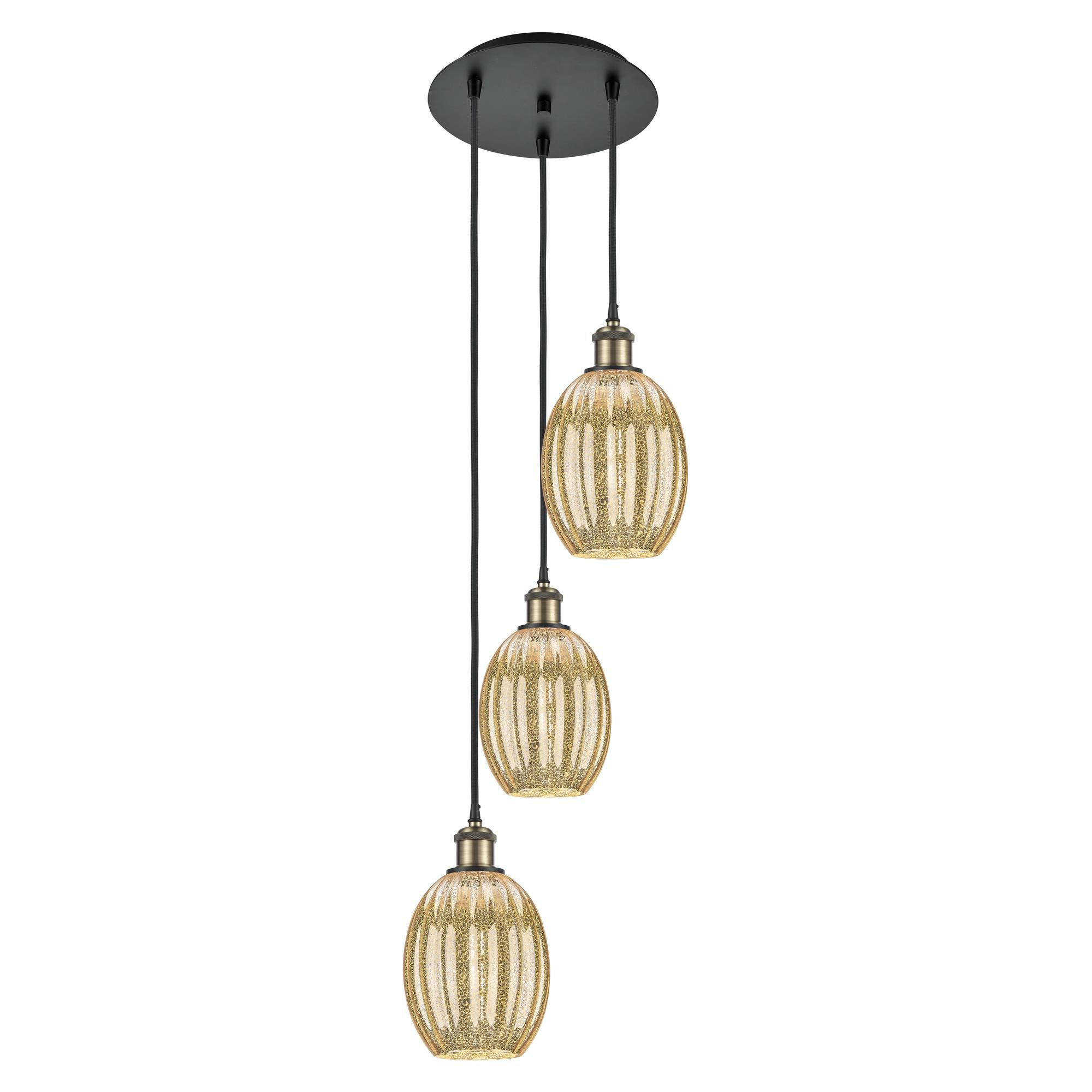 Shown in Black Antique Brass finish and Mercury glass