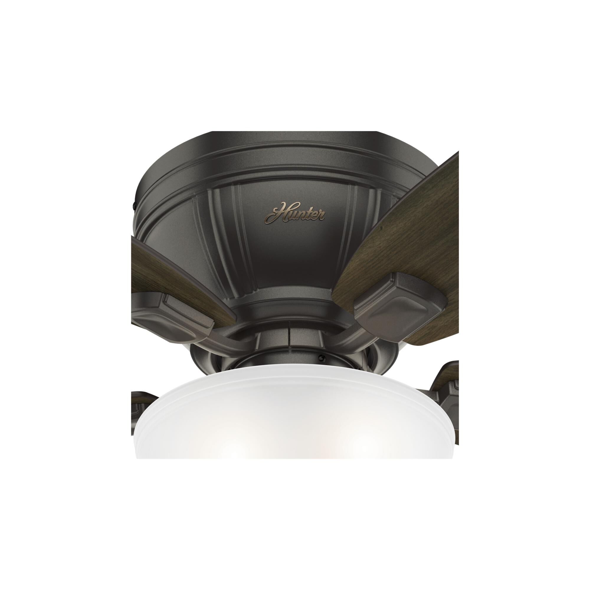 Kenbridge 52 Inch Flush Mount Fan with Light Kit by Hunter Fan