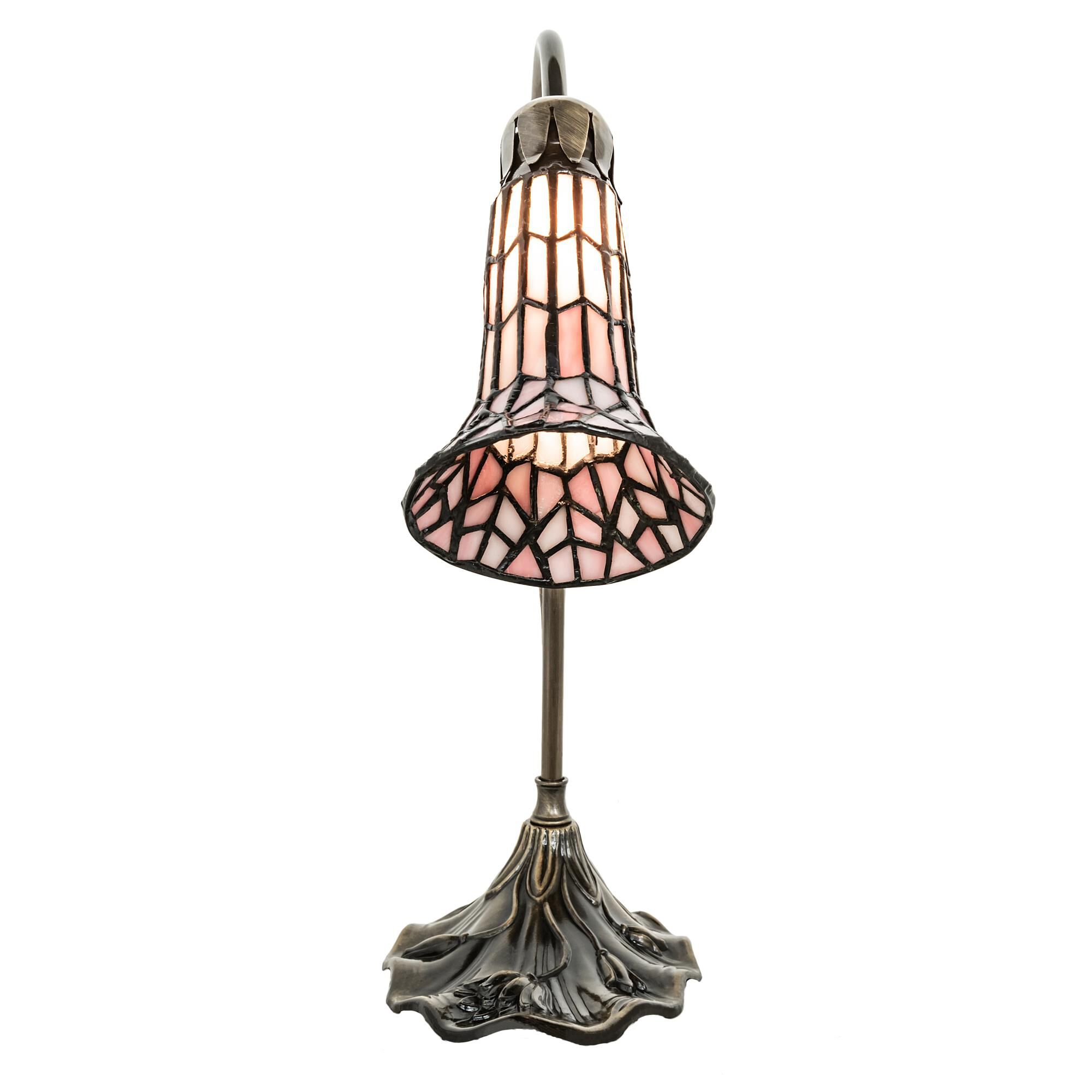 Shown in Antique Brass finish and Pink;Amber /Acrylic glass