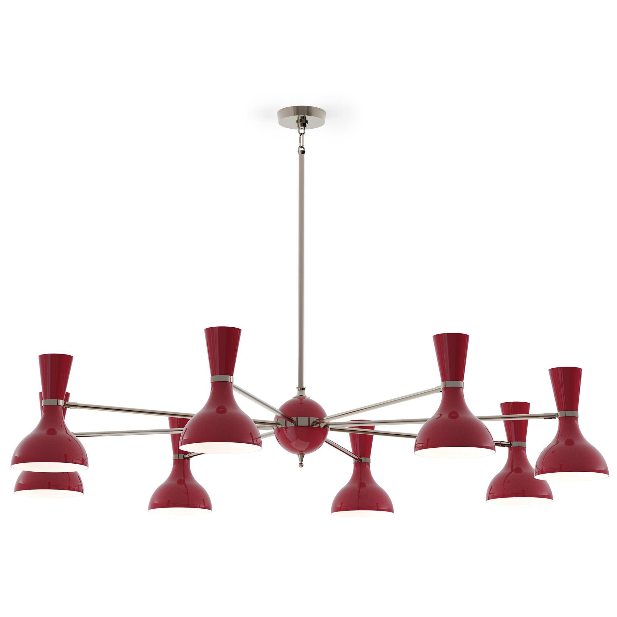 Shown in Polished Nickel finish and Oxblood shade