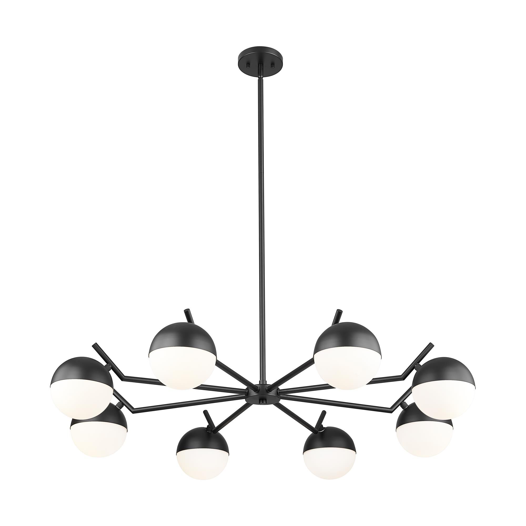 Shown in Matte Black finish and Matte Opal glass and Matte Opal shade