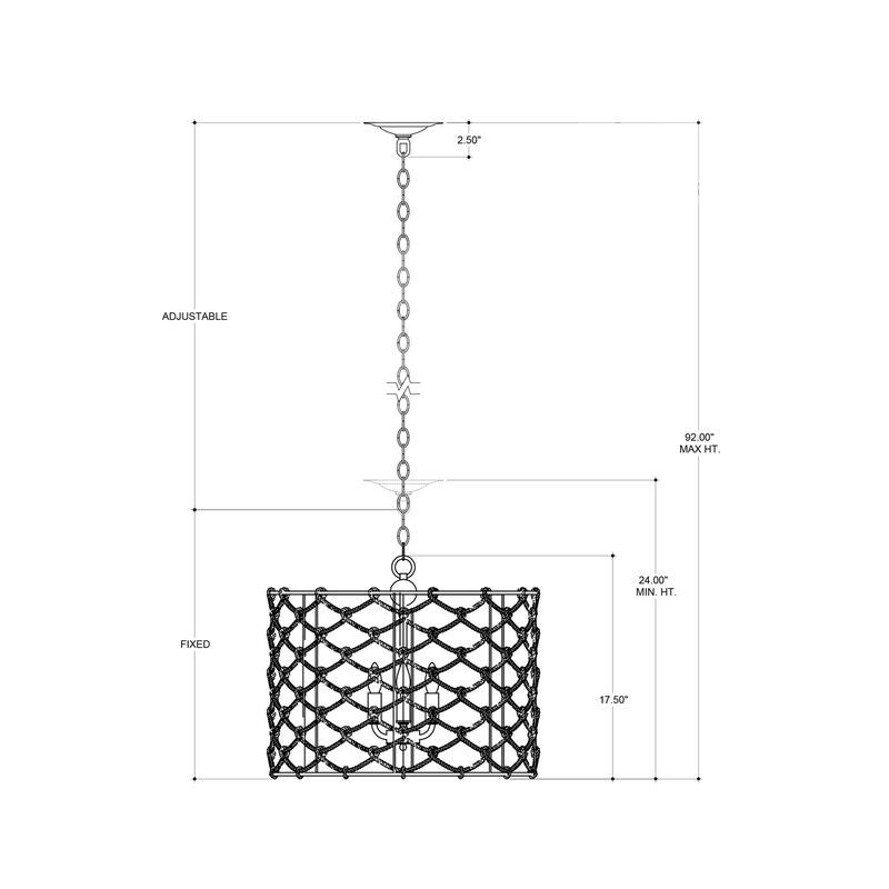Chesapeake Small Chandelier by Currey & Company
