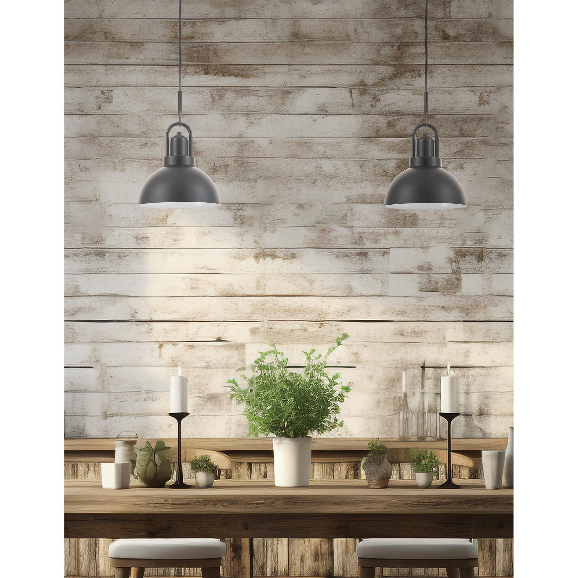 Shown in Matte Black finish and Matte Black shade