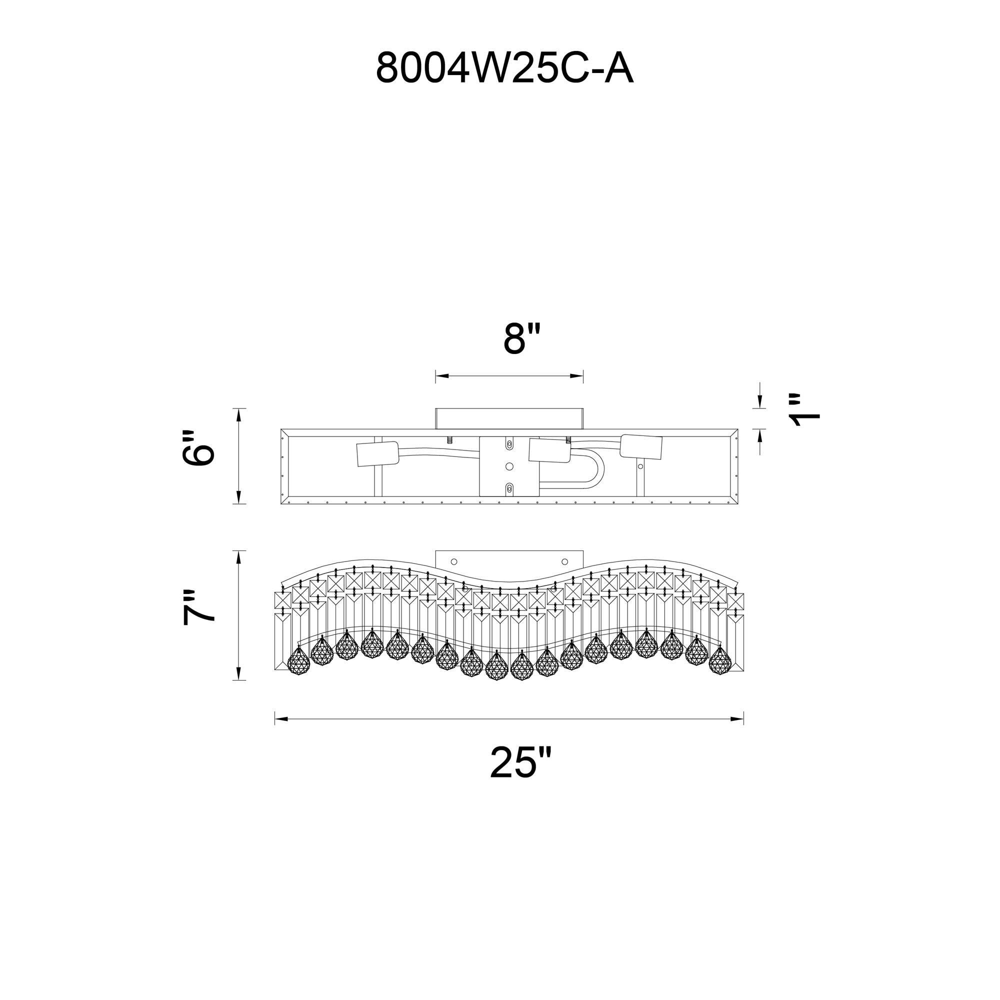 Glamorous 25 Inch 3 Light Bath Vanity Light by CWI Lighting