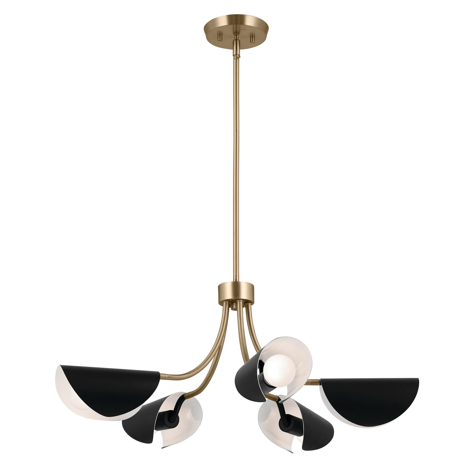 Shown in Champagne Bronze with Black finish and Metal and Unique shade