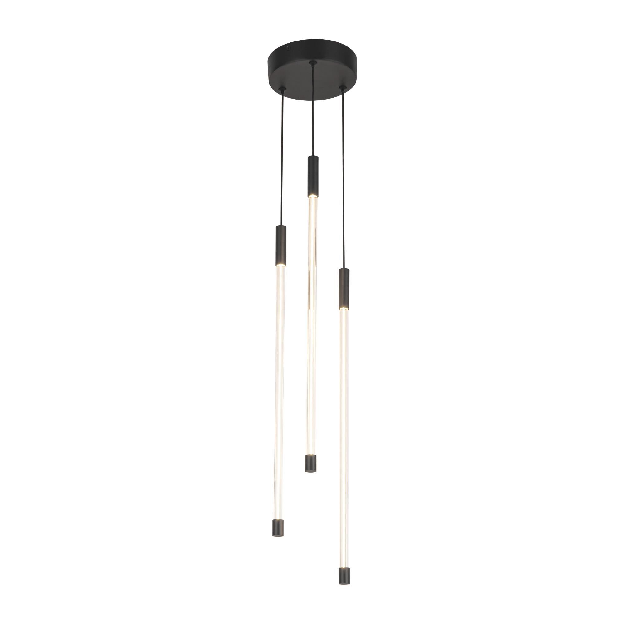 Shown in Black finish and Clear glass